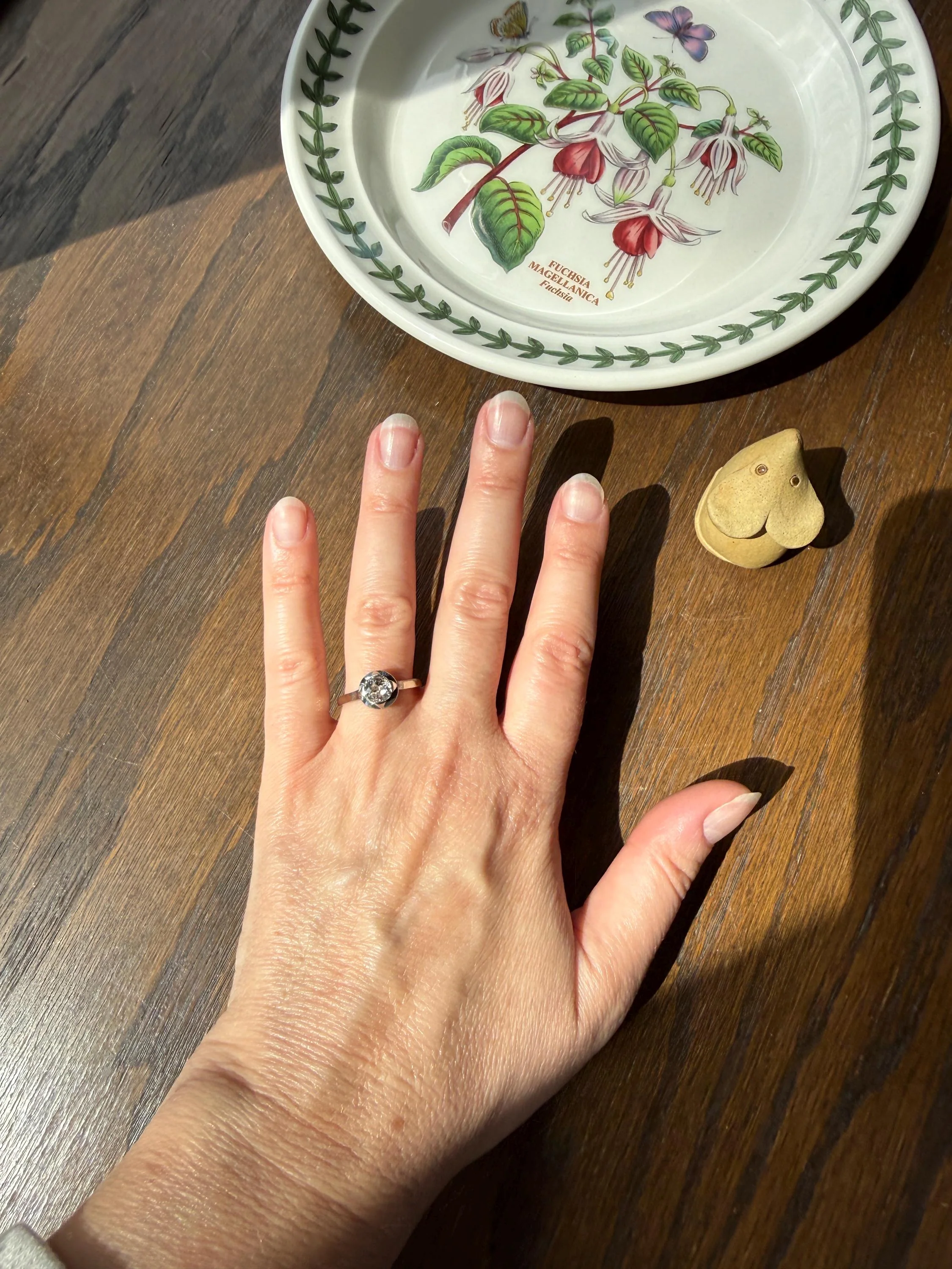 Antique 0.8 Carat Old Mine Cut DIAMOND Ring French 18k White Gold Platinum Halo Solitaire Stacker Band Engagement .8Ctw OMC - Image 9