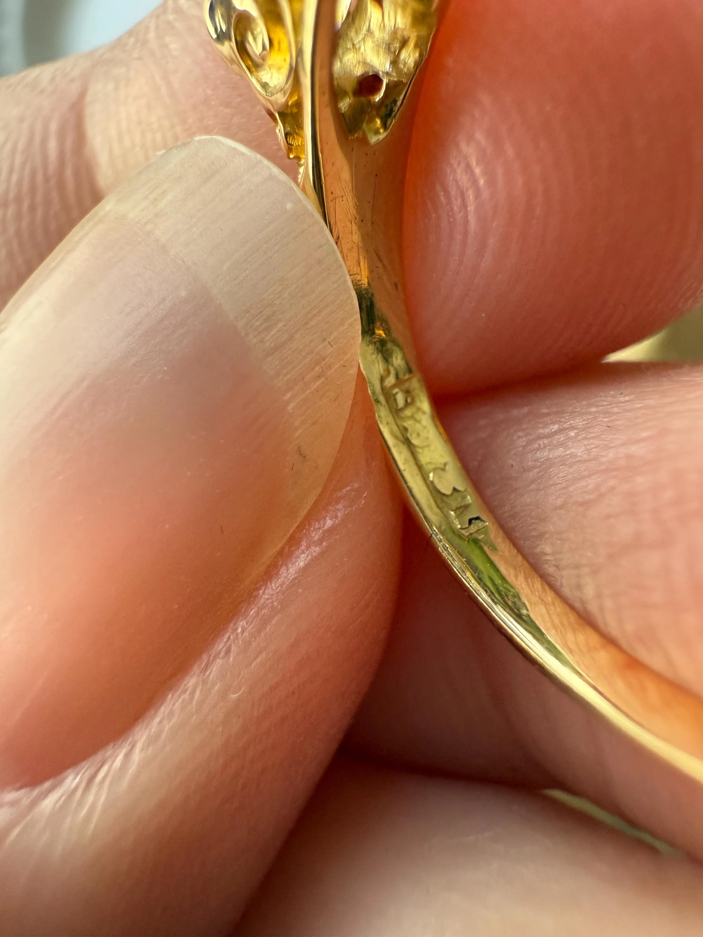 Antique 1.5 Carat Old Mine Cut DIAMOND 5 Five Stone Band Ring 18k Gold Rose Cut Spacers Gemset Prongs Scrolled Victorian Romantic Gift - Image 21