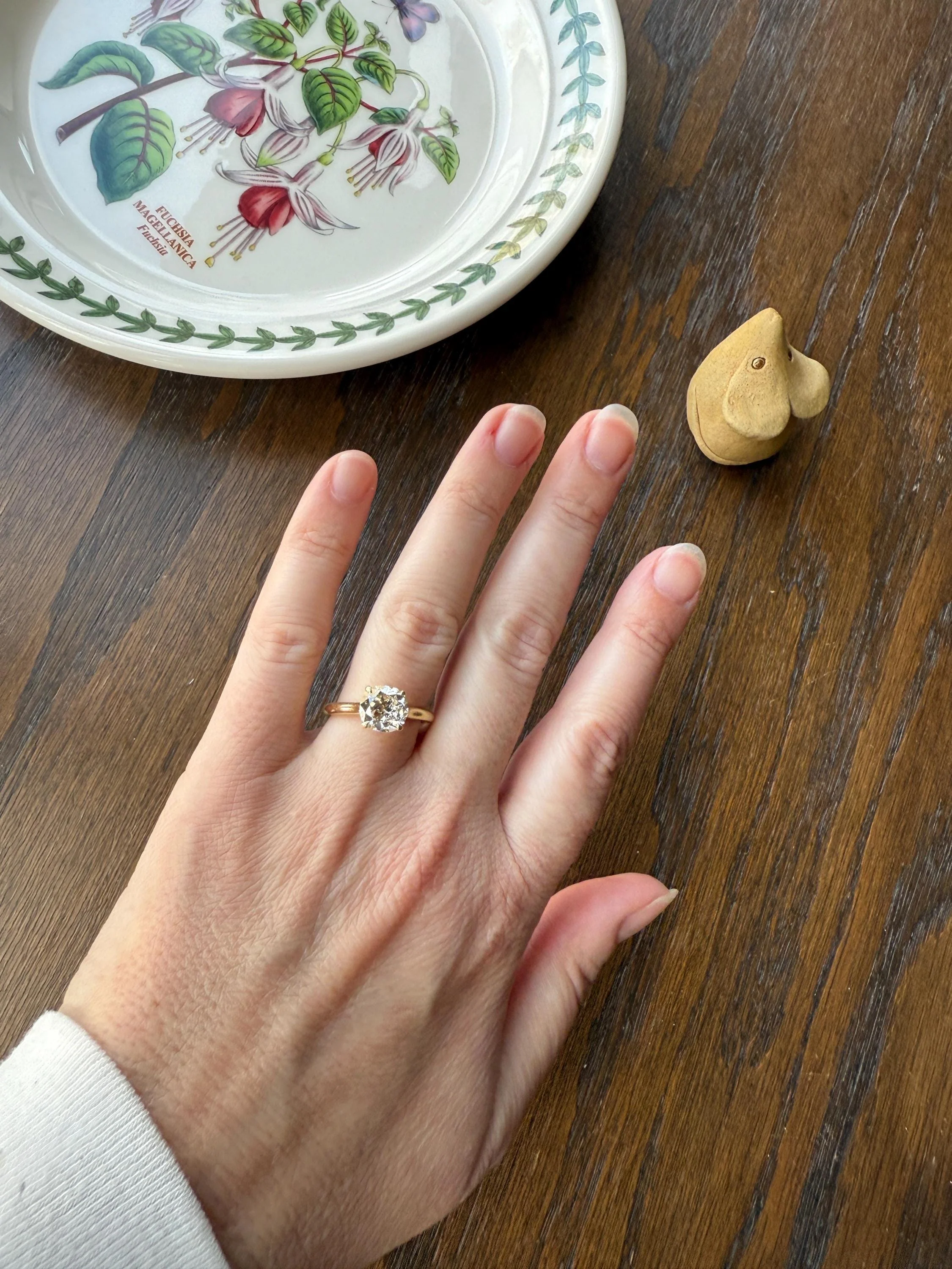 Antique 1.82 CARAT Natural Old European Mine Cushion Cut Hybrid DIAMOND Solitaire Engagement Ring 18k Gold Solid Yellow Prong w/ Cert Ooak - Image 18