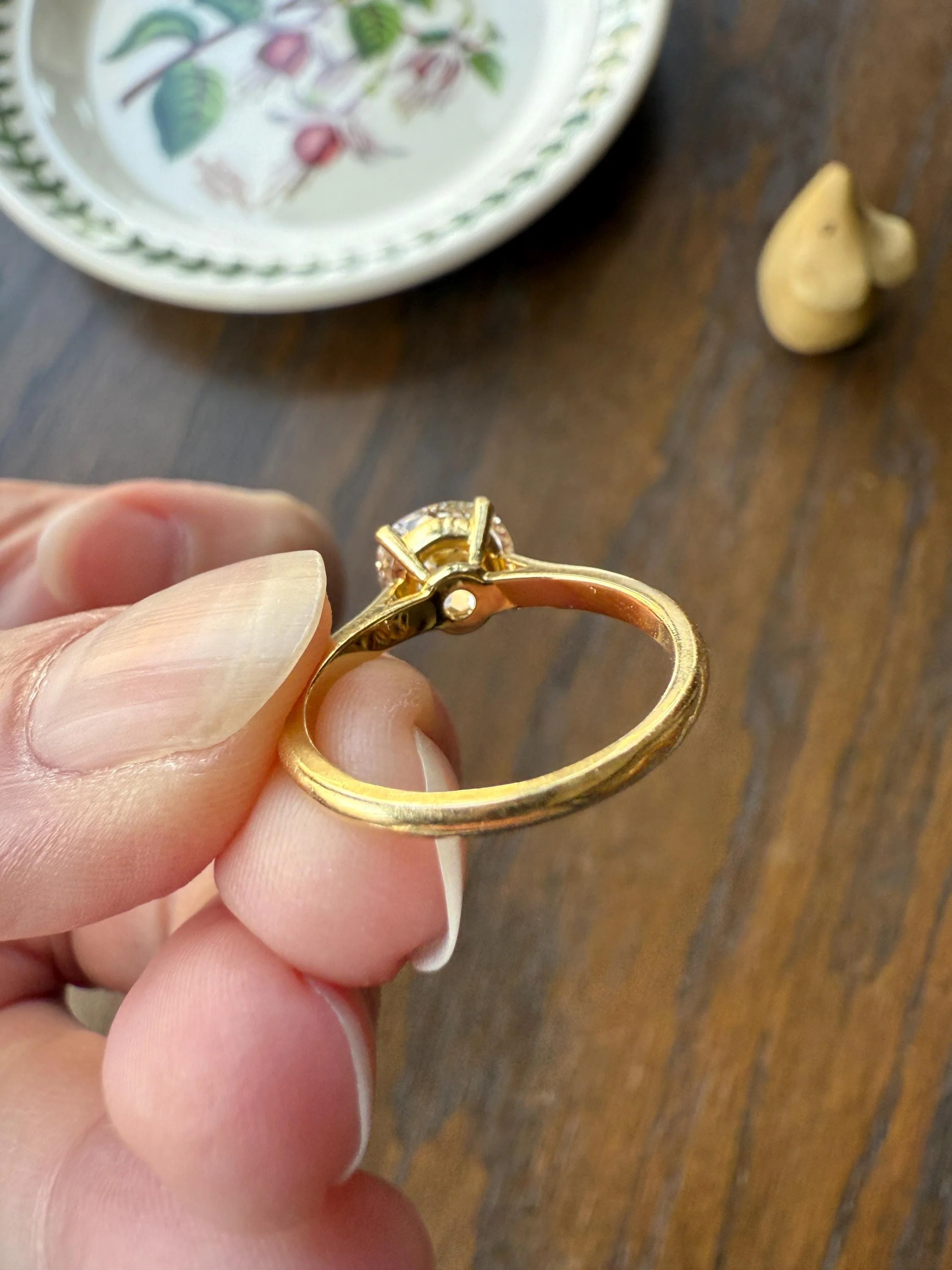 Antique 1.82 CARAT Natural Old European Mine Cushion Cut Hybrid DIAMOND Solitaire Engagement Ring 18k Gold Solid Yellow Prong w/ Cert Ooak - Image 19