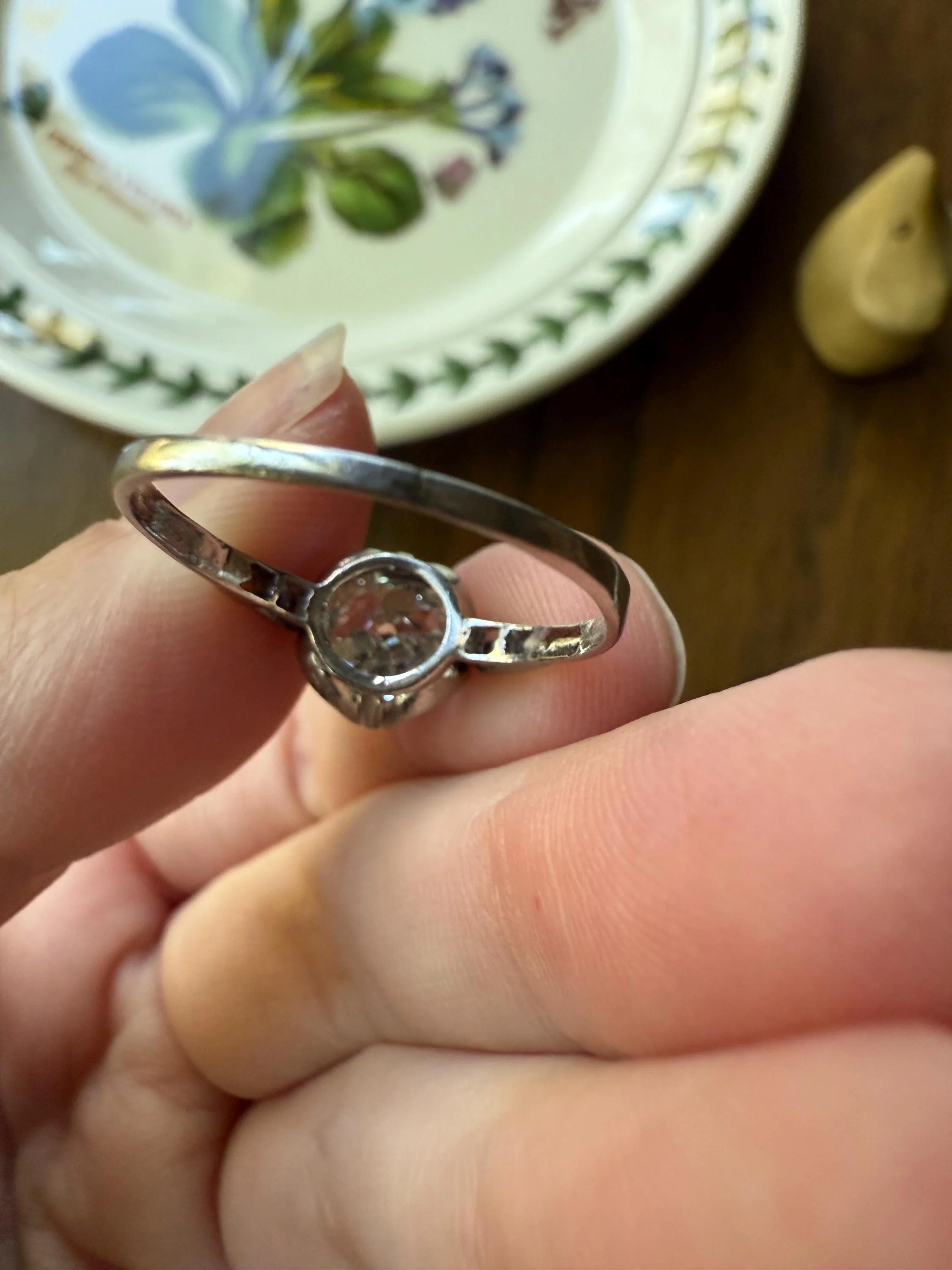 Antique 2 CARATS Tdw Old Mine Cut DIAMOND Solitaire French Engagement Ring with Rose Cut Accents Platinum Stacker Spready OMC - Image 20