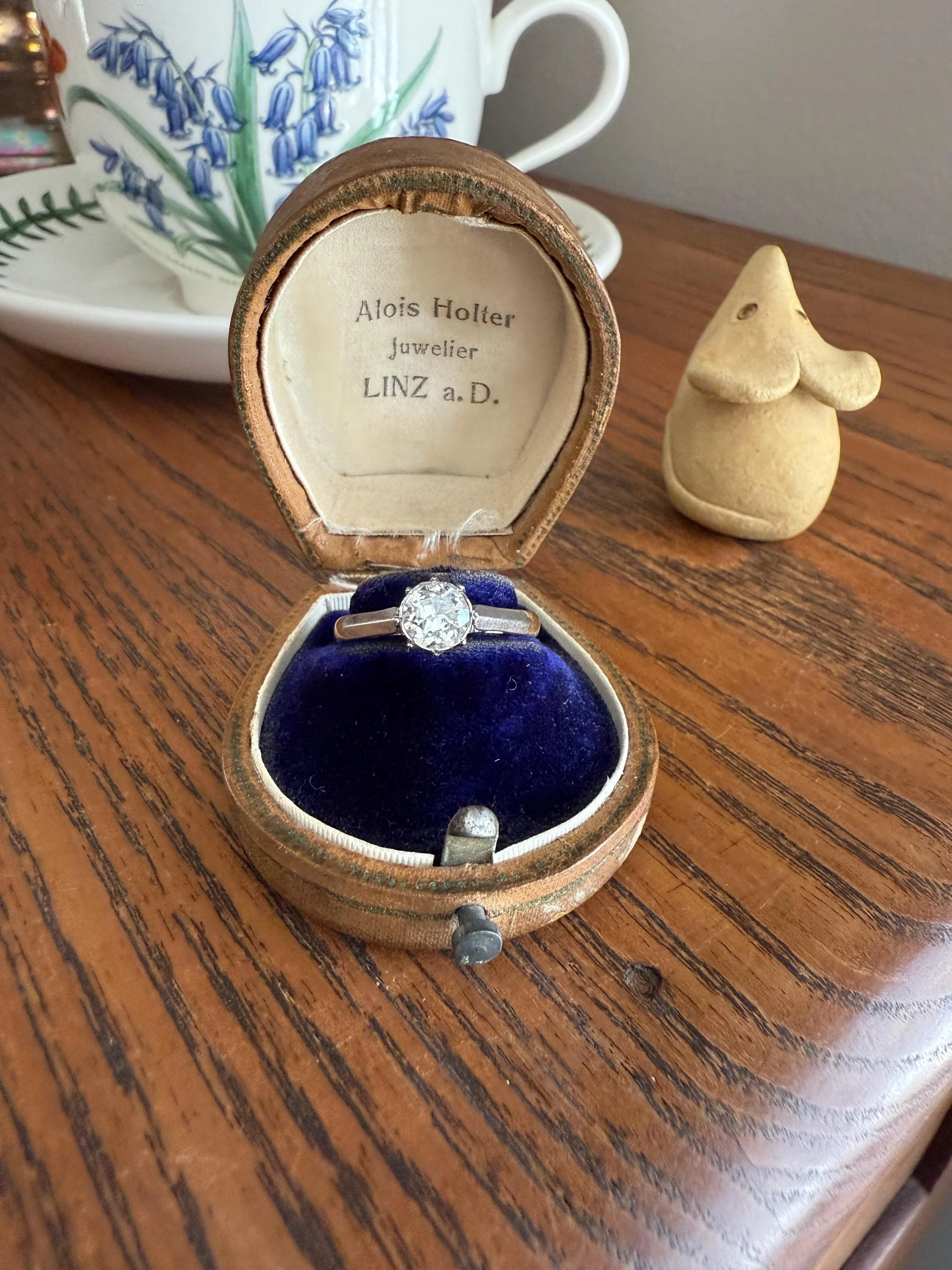 Antique 3/4 Carat Old European Cut DIAMOND Ring 18k Gold Platinum Unique Bezel Prong Setting Engagement Solitaire Stacker .75Ctw OEC - Image 14