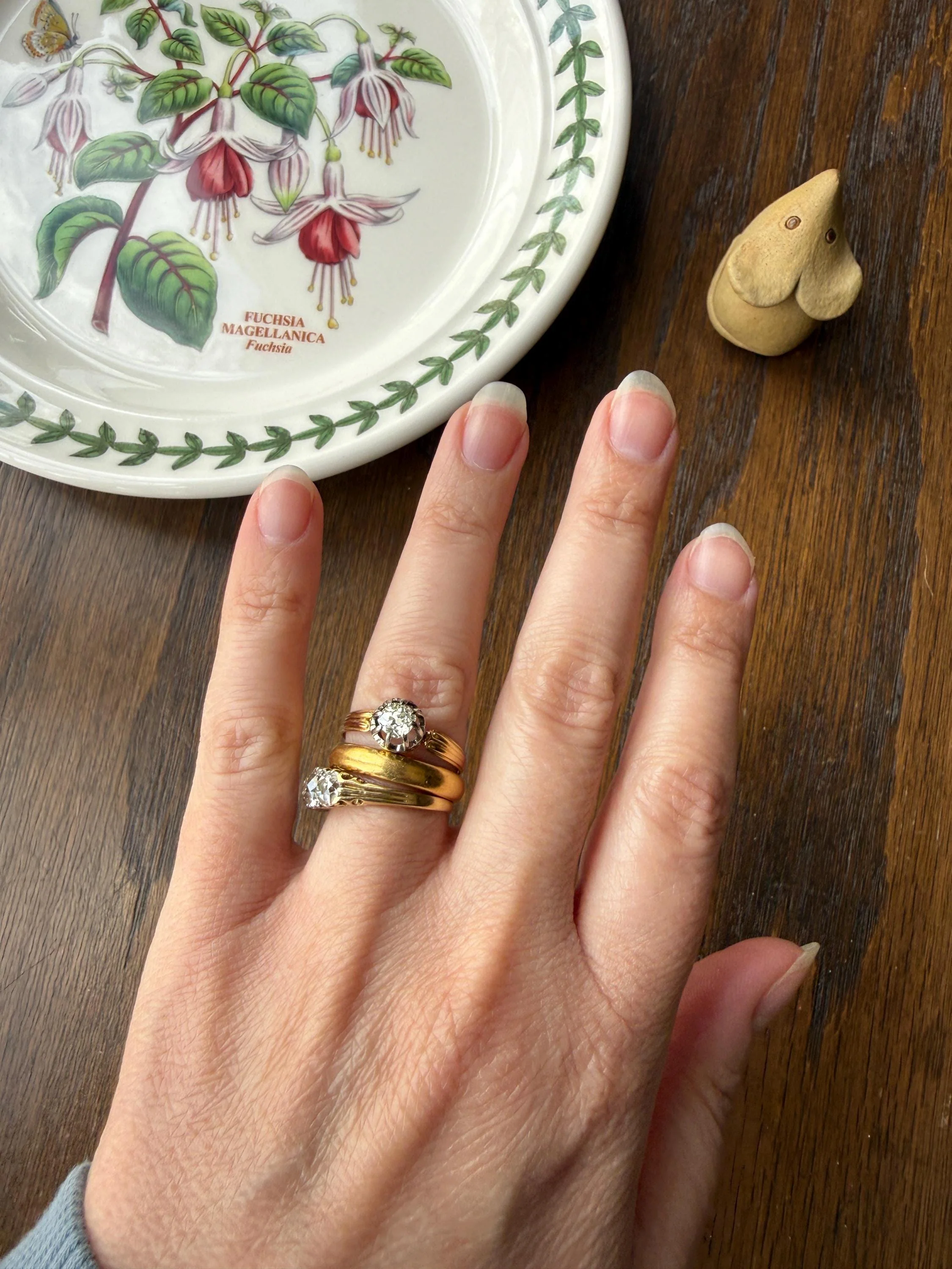ANTIQUE .4 Carat Old MiNE Cut DIAMOND Ring 18k Gold Solitaire Engagement Minimalist Stacker OMC Warm Victorian Classic Ornate Prongs - Image 10