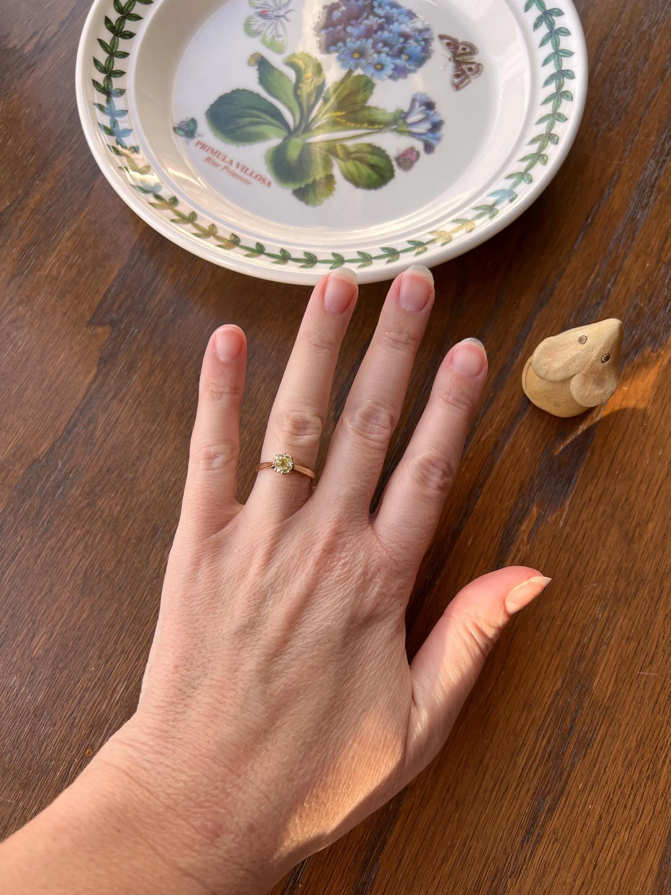 Antique .6 Carat Fancy Green YELLOW Old Mine Cut DIAMOND Ring 14k Gold Platinum Engagement Solitaire .6Ctw OmC - Image 7
