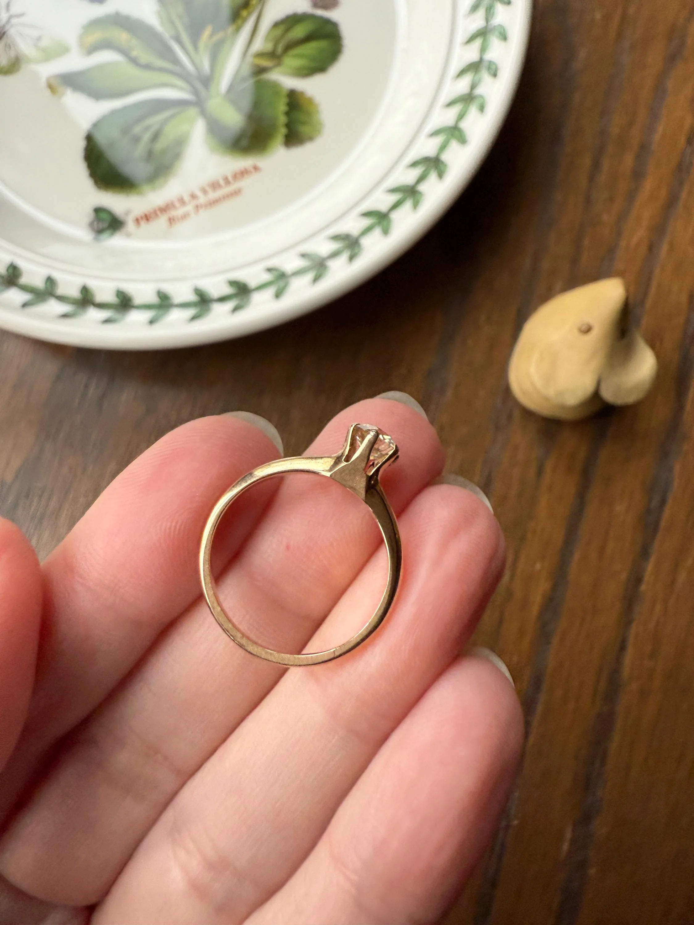 Antique .6 Carat Old European Cut DIAMOND Solitaire Engagement Ring Stacker 14k Yellow Gold Wedding Something Old Daily Wear Prong Set Gift - Image 19