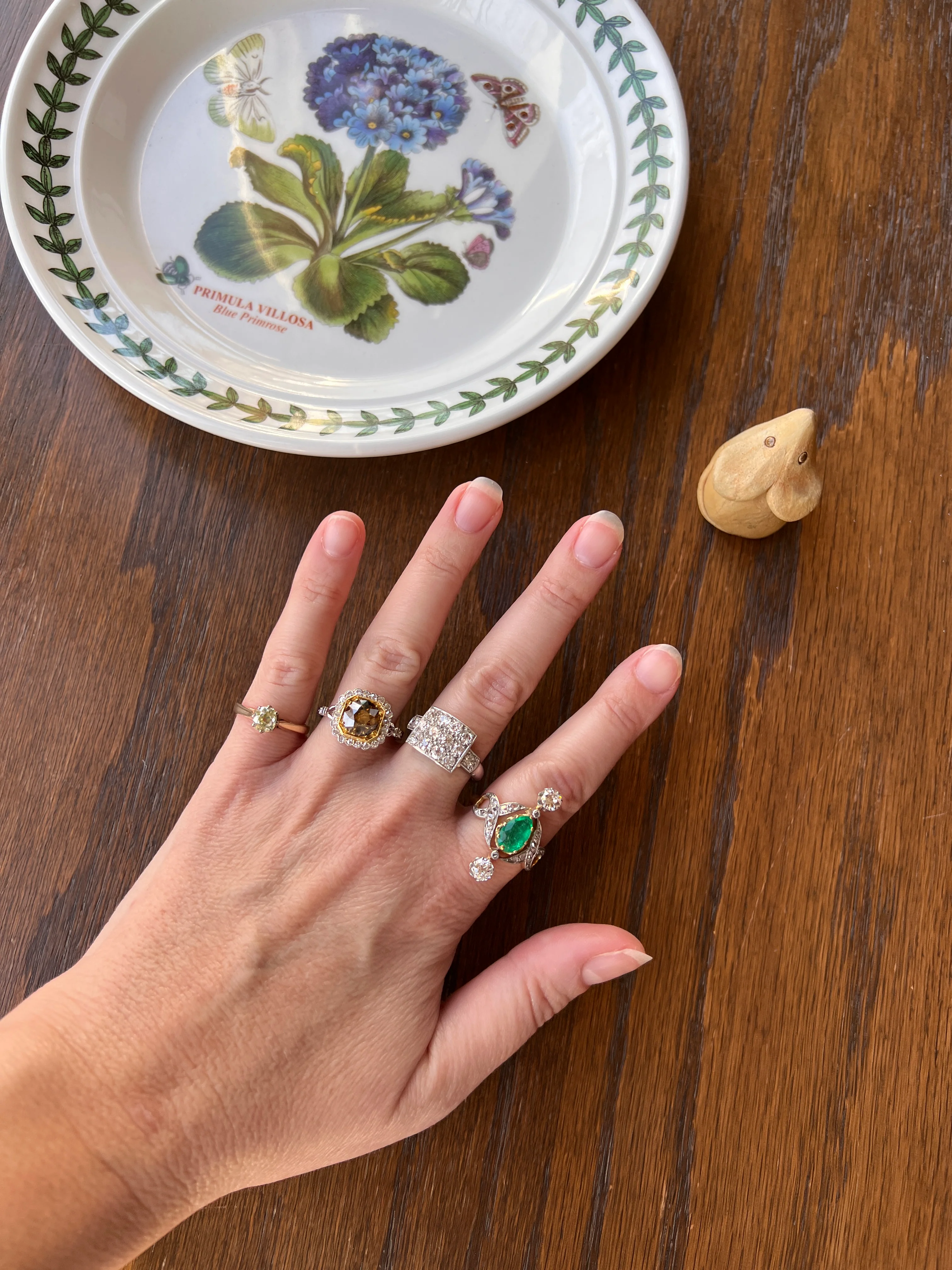 Antique Belle Epoque Pear EMERALD 1.5 Carat Rose Old Mine Cut Diamond XL Swirl Ring French 18k Gold - Image 20