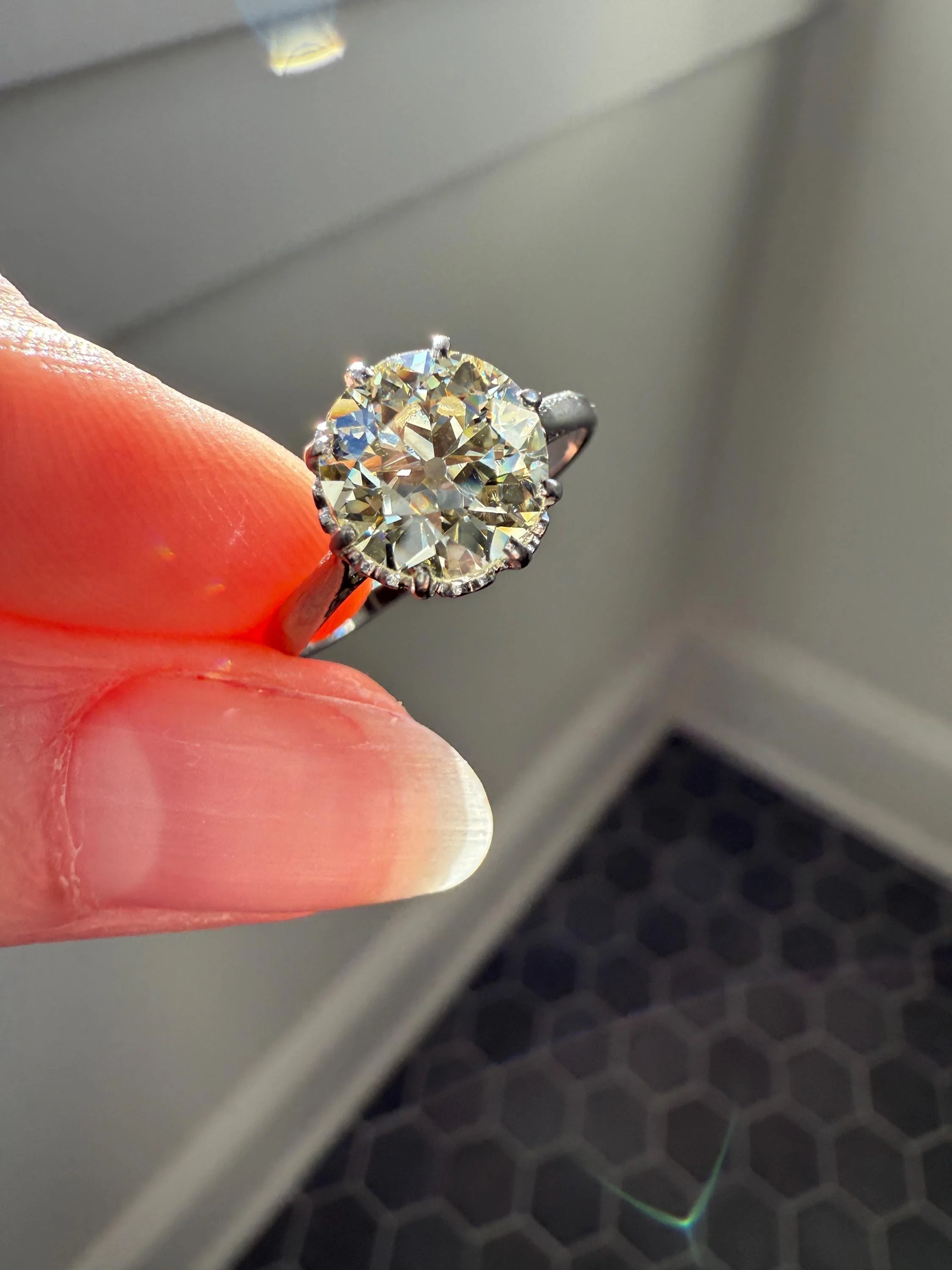 Antique Eye Clean Two Carat Warm Pale Yellow Natural Old European Cut DiAMOND Solitaire Ring Platinum Engagement All Original Edwardian Setting 2Ctw - Image 19
