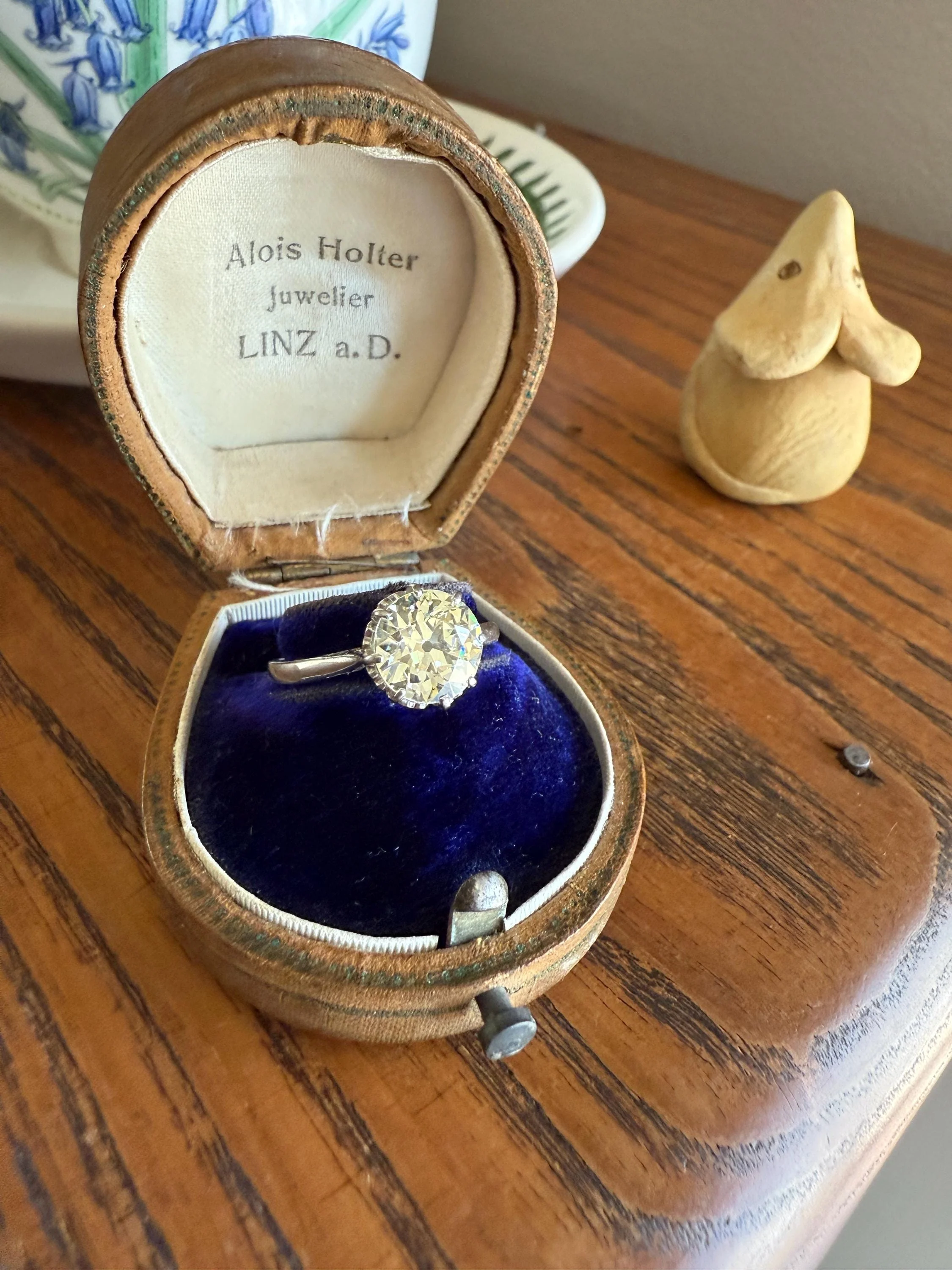 Antique Eye Clean Two Carat Warm Pale Yellow Natural Old European Cut DiAMOND Solitaire Ring Platinum Engagement All Original Edwardian Setting 2Ctw - Image 21