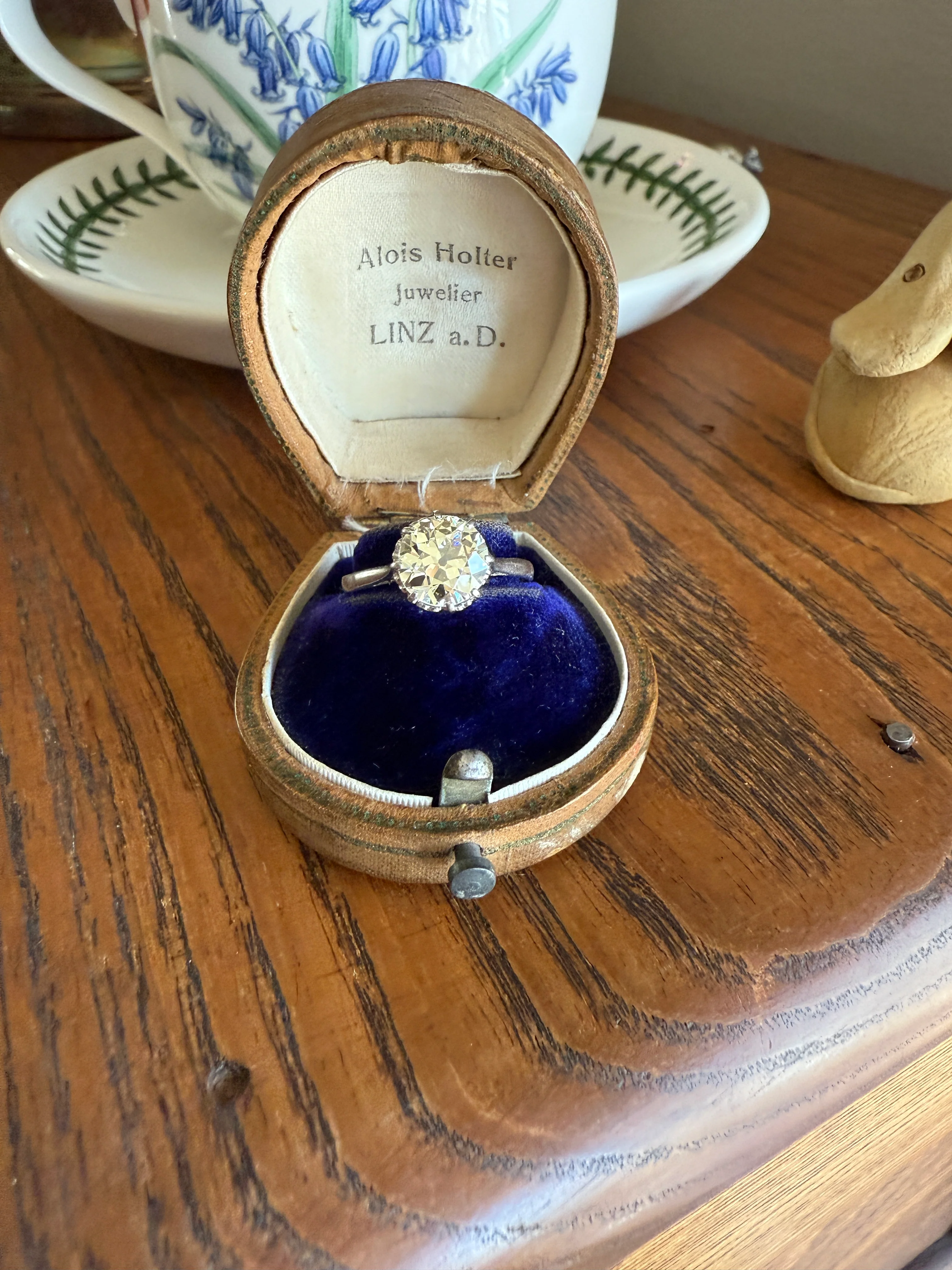 Antique Eye Clean Two Carat Warm Pale Yellow Natural Old European Cut DiAMOND Solitaire Ring Platinum Engagement All Original Edwardian Setting 2Ctw - Image 25