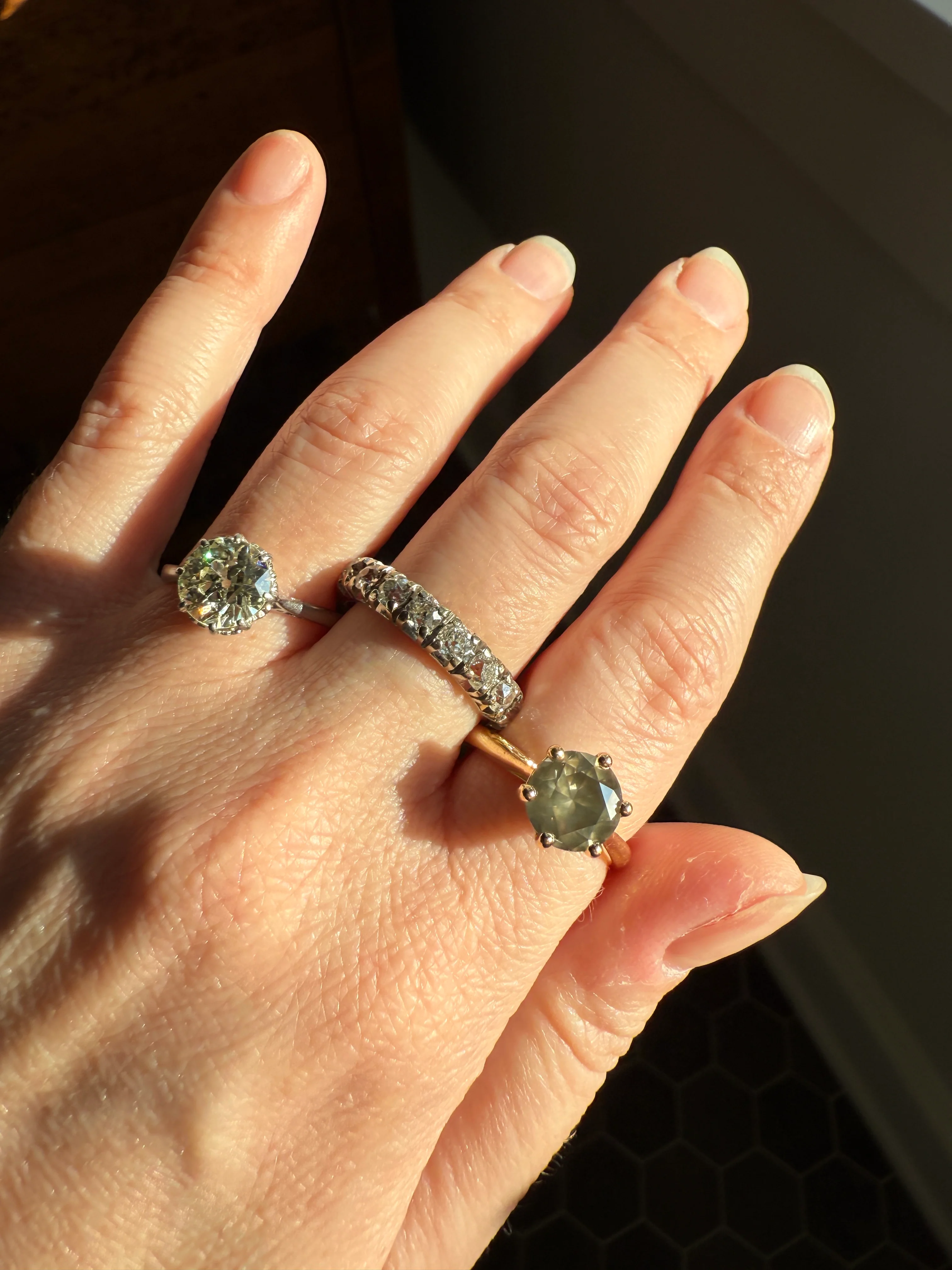 Antique Eye Clean Two Carat Warm Pale Yellow Natural Old European Cut DiAMOND Solitaire Ring Platinum Engagement All Original Edwardian Setting 2Ctw - Image 29