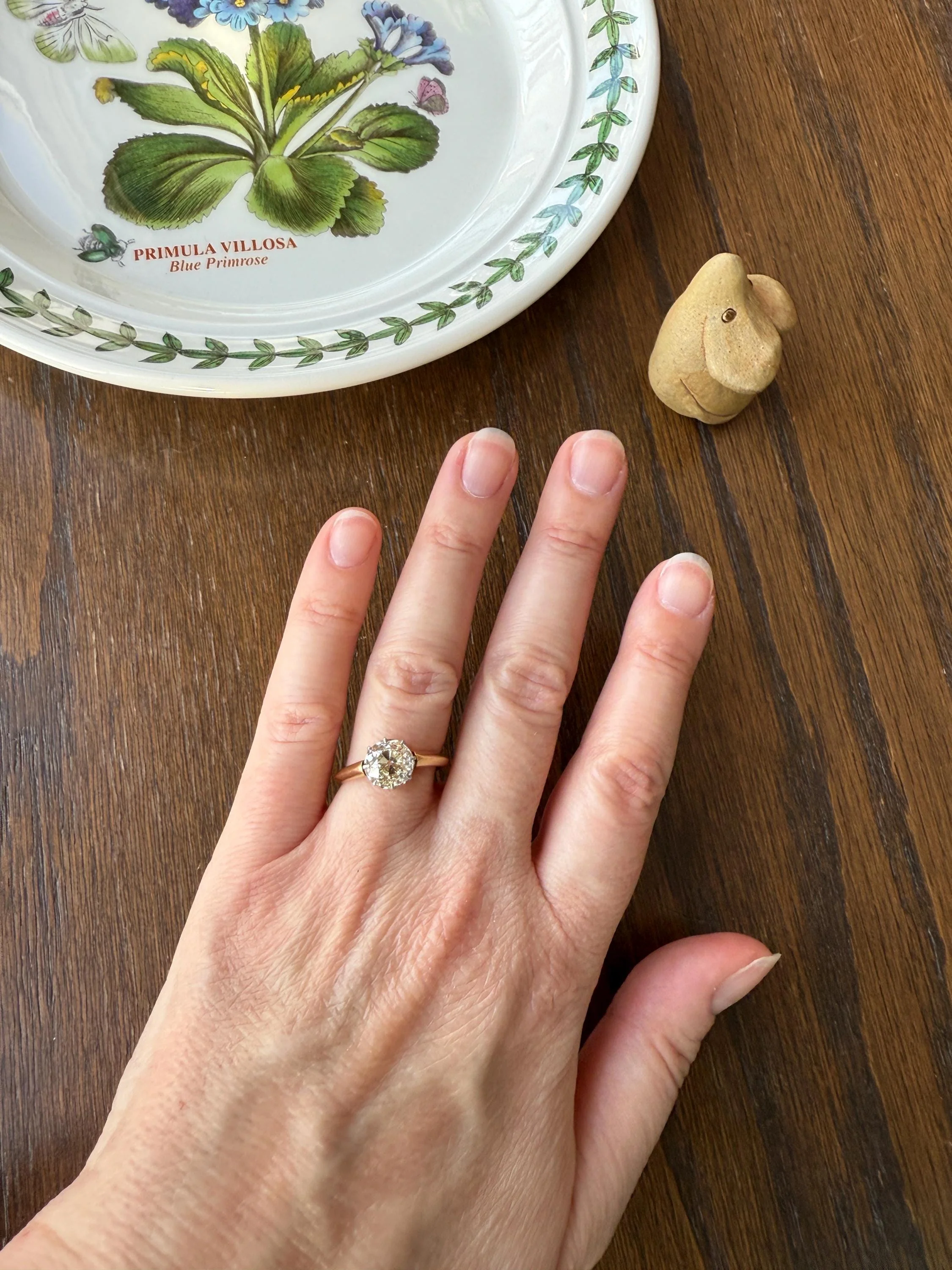 Antique Eye Clean Two Carat Warm Natural Old Mine Cut DiAMOND Solitaire Ring French 18k GOLD Engagement All Original Victorian Setting 2Ctw - Image 11