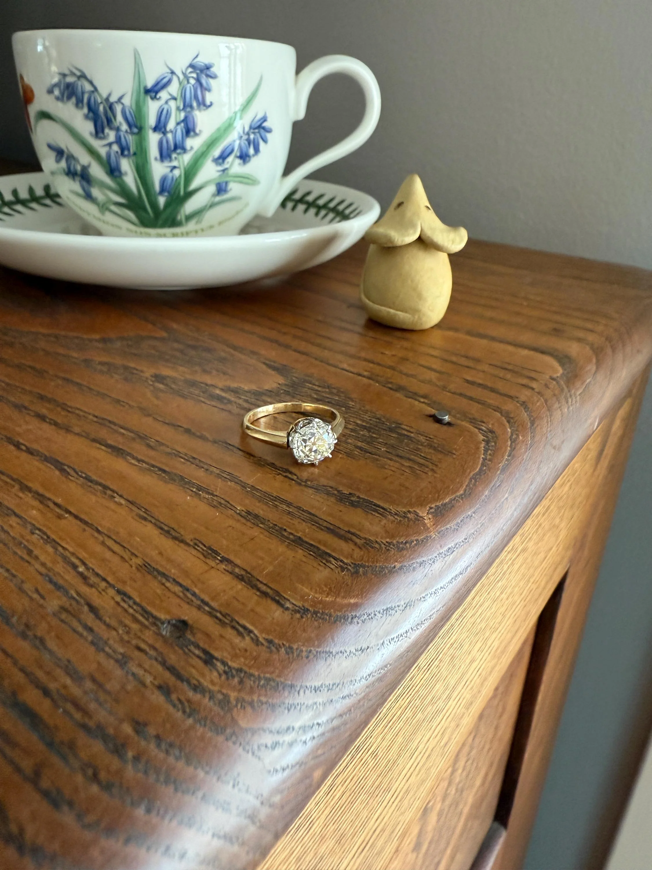 Antique Eye Clean Two Carat Warm Natural Old Mine Cut DiAMOND Solitaire Ring French 18k GOLD Engagement All Original Victorian Setting 2Ctw - Image 16
