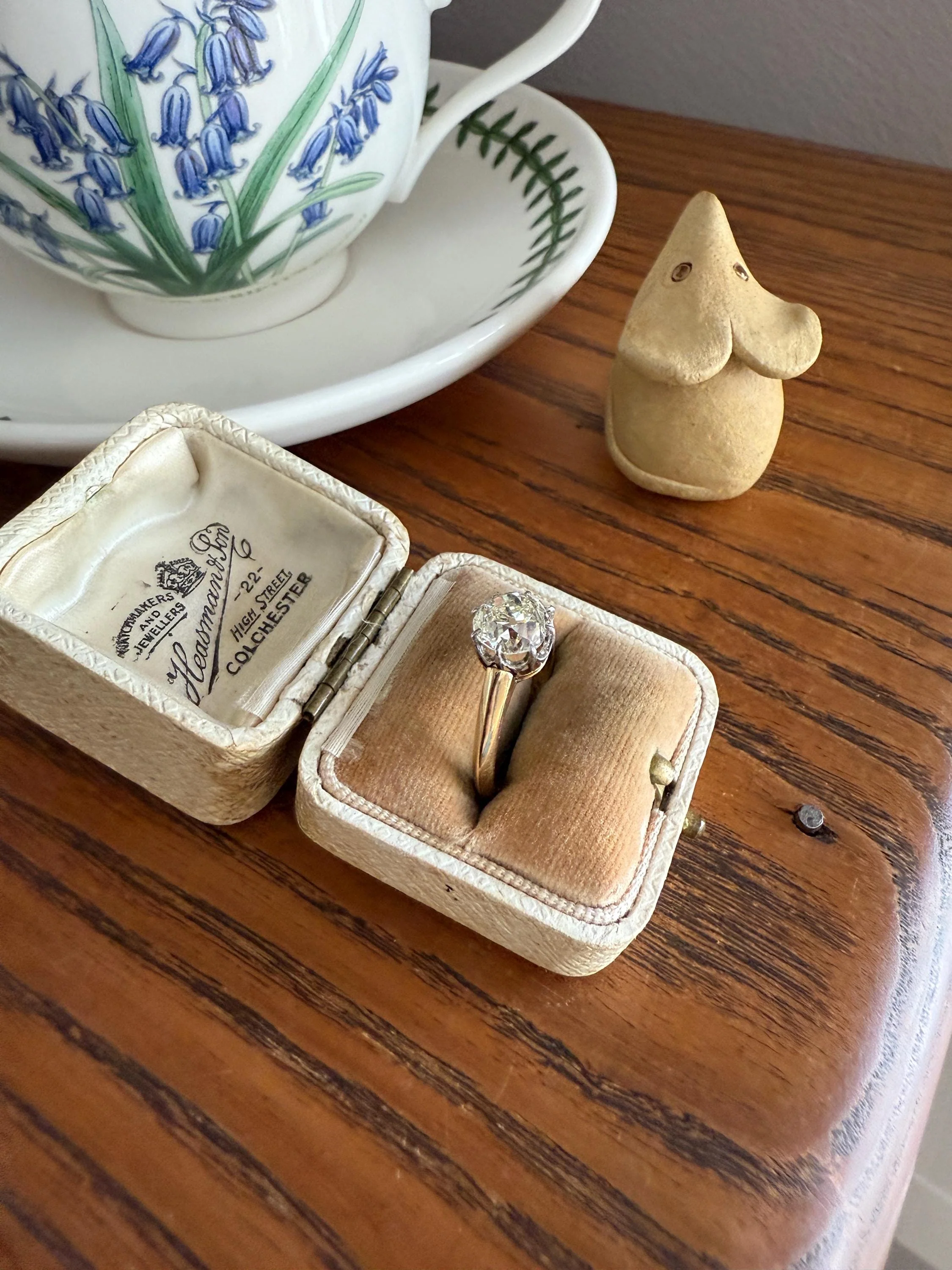 Antique Eye Clean Two Carat Warm Natural Old Mine Cut DiAMOND Solitaire Ring French 18k GOLD Engagement All Original Victorian Setting 2Ctw - Image 17