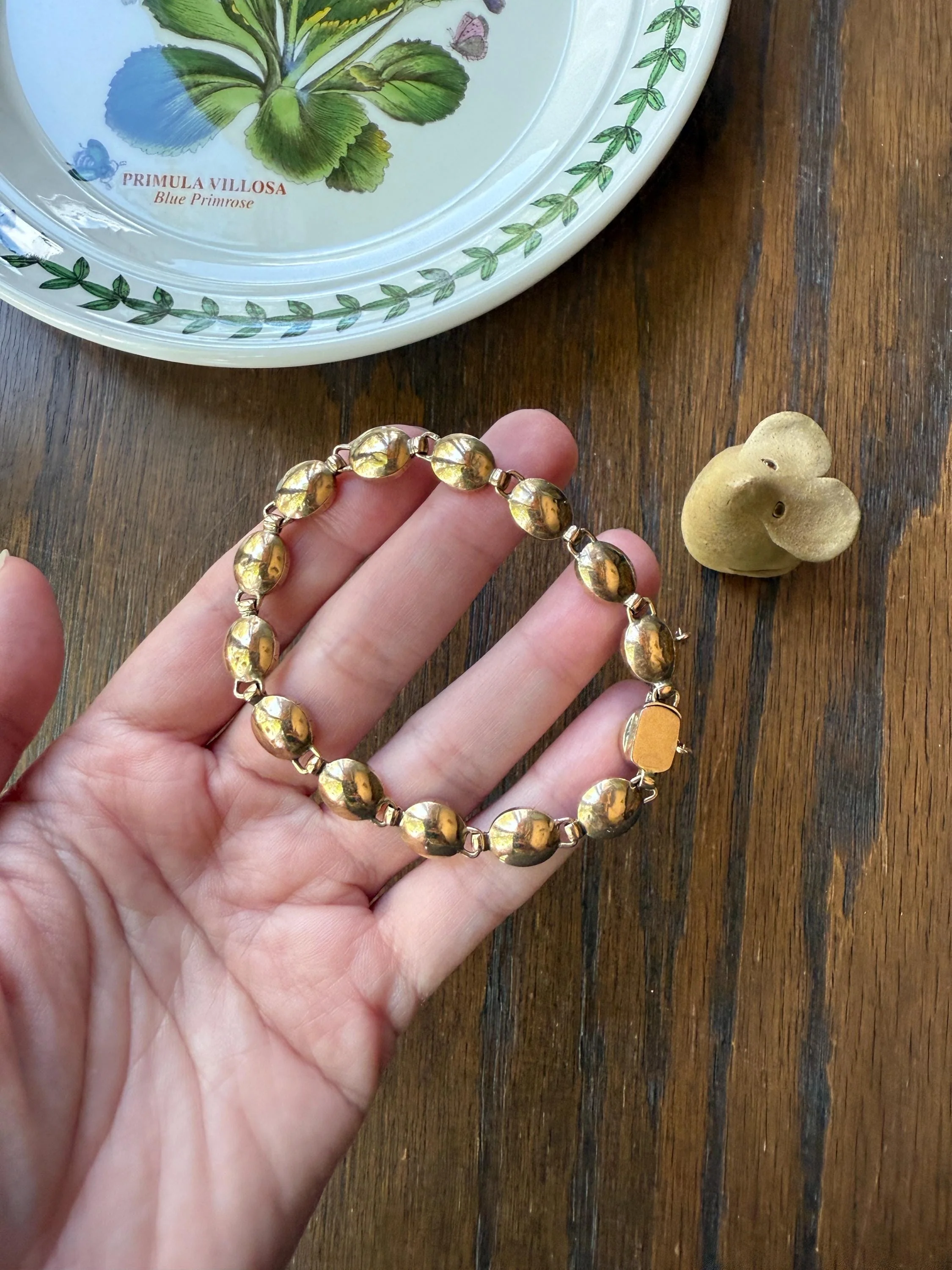 Antique French Perpignan GARNET Oval Riviere Eternity Tennis Bracelet 18k Gold Bezel Set Rose Cut Closed Back Almandine Glowing Raspberry - Image 10