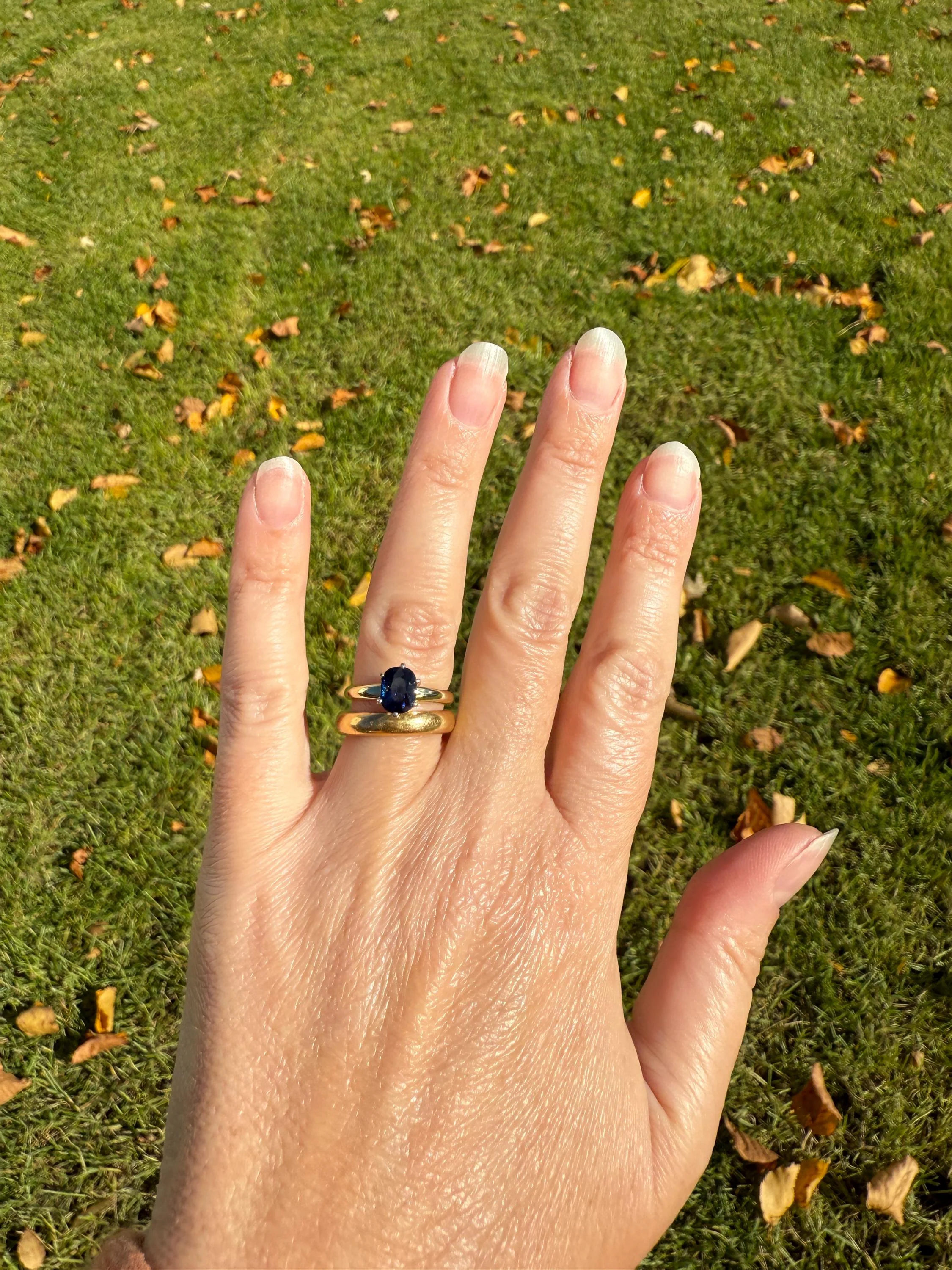 Antique Natural Sapphire Tall Solitaire Ring 14k Gold True Blue Oval Stacker Royal Glow Alternative Engagement Ring Daily Wearer A+ Stone - Image 17
