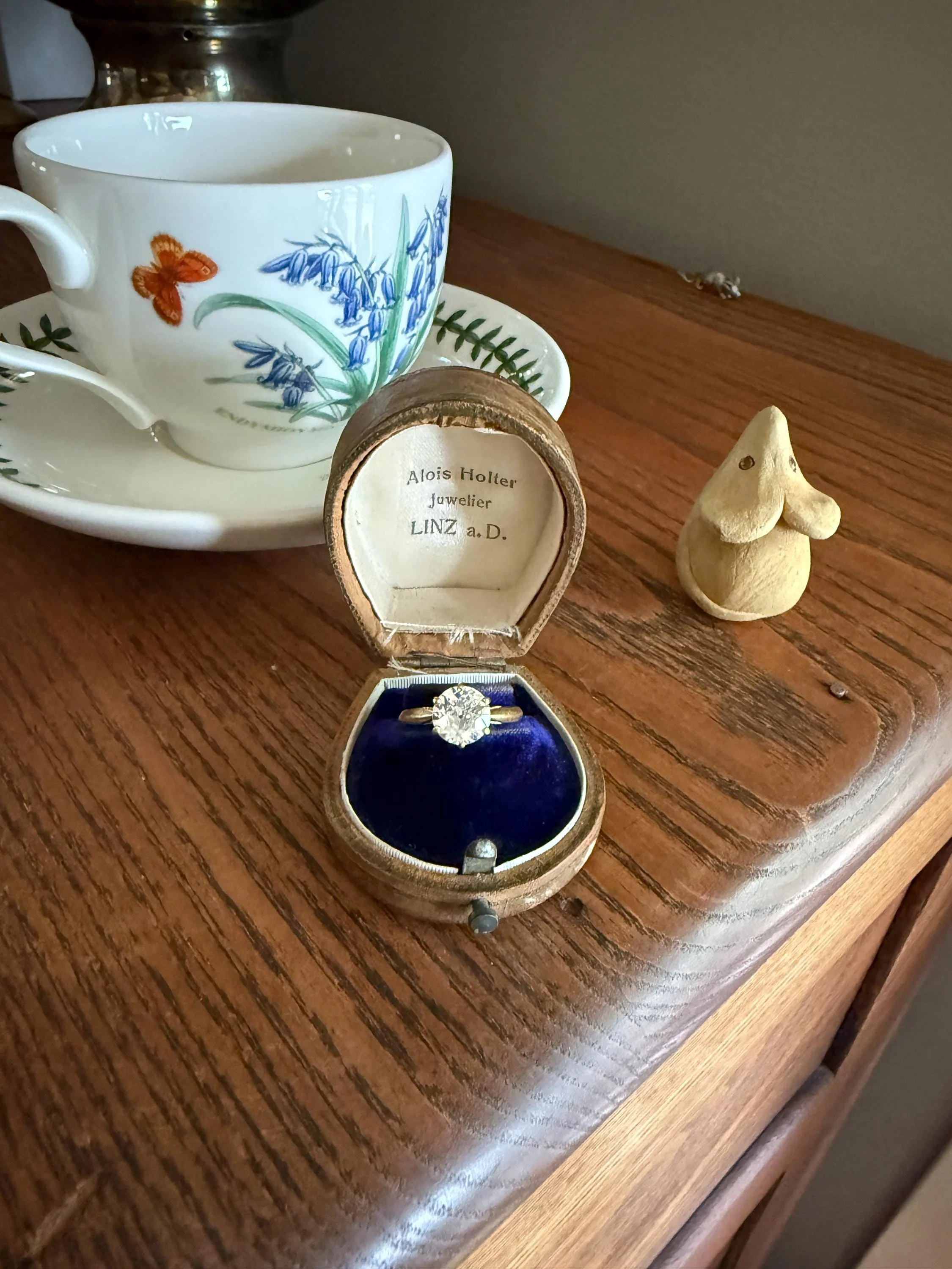 Antique Spready 1.6 CARAT Tall Old Mine Cut DIAMOND Solitaire French Engagement Ring 18k Gold Faces Up 1.8 OMC Daily Wear - Image 4