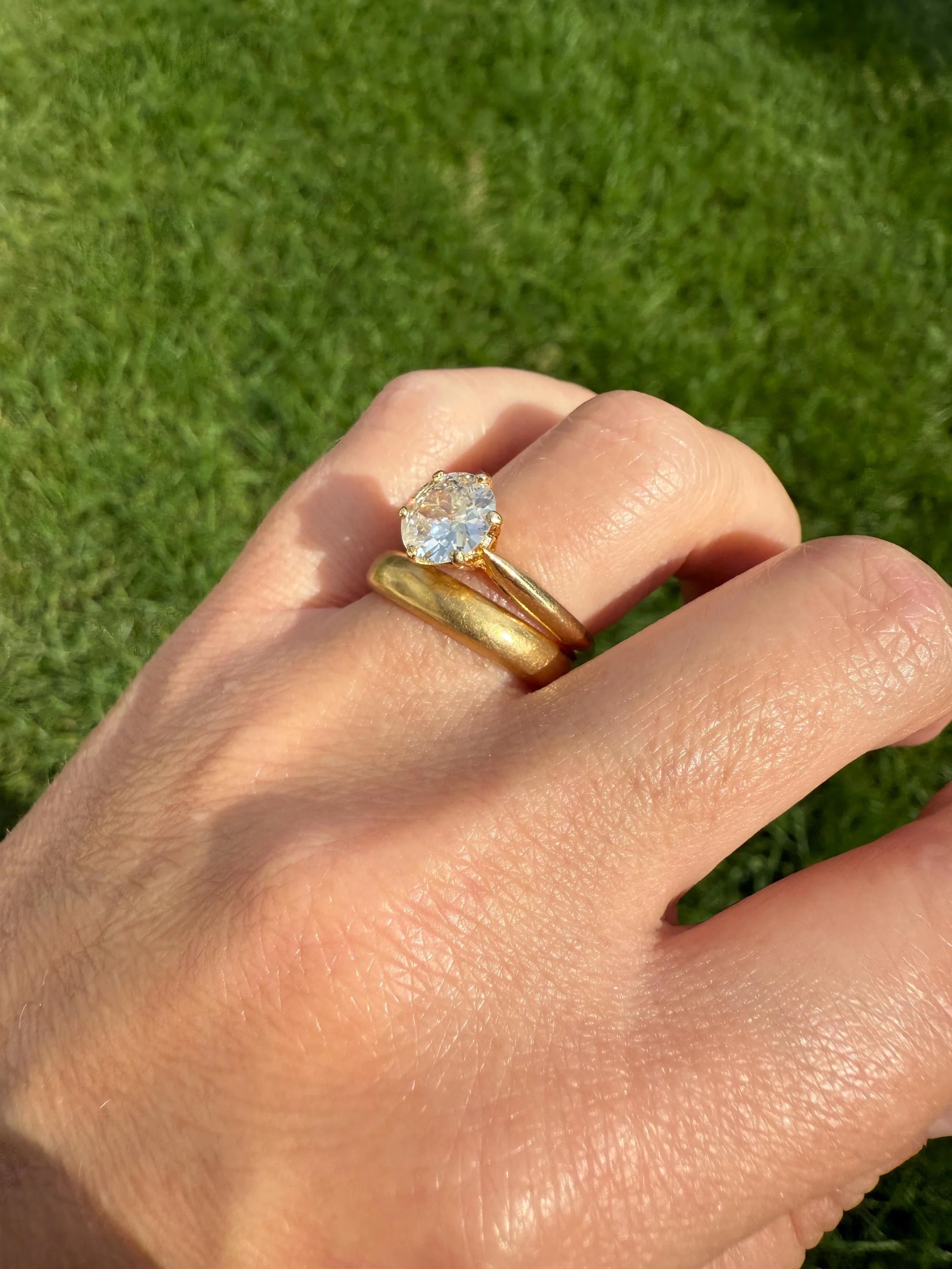 Antique Spready 1.6 CARAT Tall Old Mine Cut DIAMOND Solitaire French Engagement Ring 18k Gold Faces Up 1.8 OMC Daily Wear - Image 5