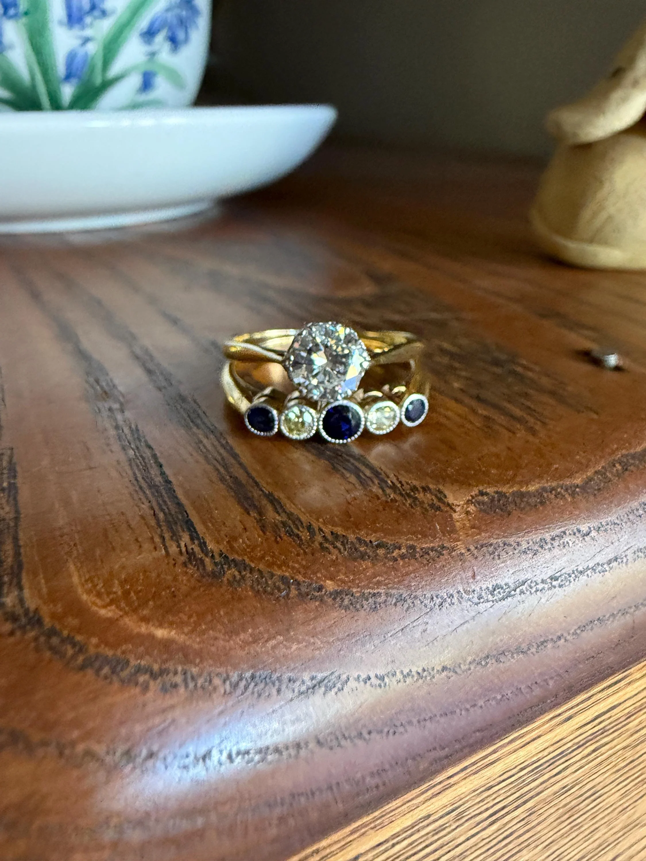 Art Deco Vintage to Antique .8 Carat Transitional Cut DIAMOND Solitaire 18k Gold Platinum Ring Engagement Stacker Crown Prong Romantic Gift - Image 19