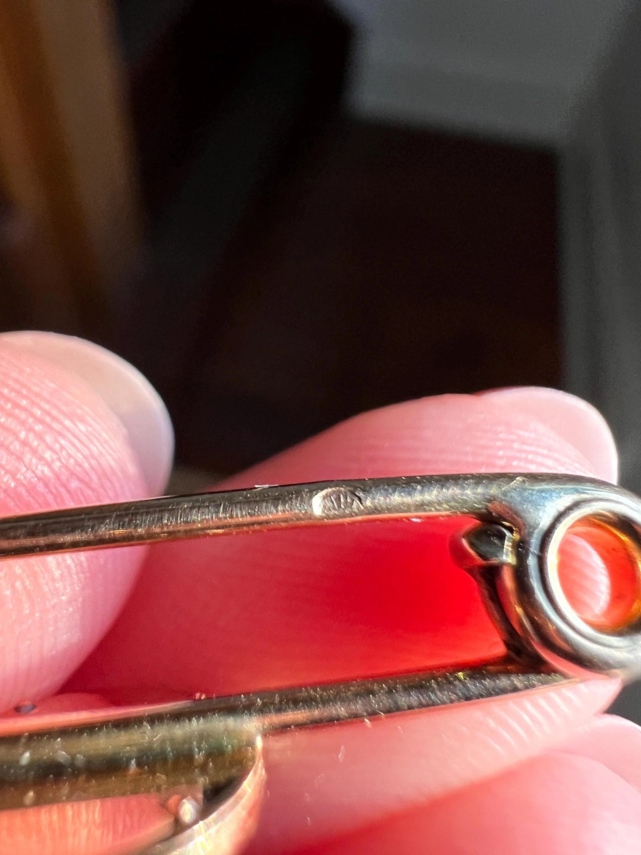 CARTIER Antique Rare BOXED Dated 1912 Letter B Initial Safety Pin Pendant Charm Holder Connector Extender Art Nouveau - Image 10