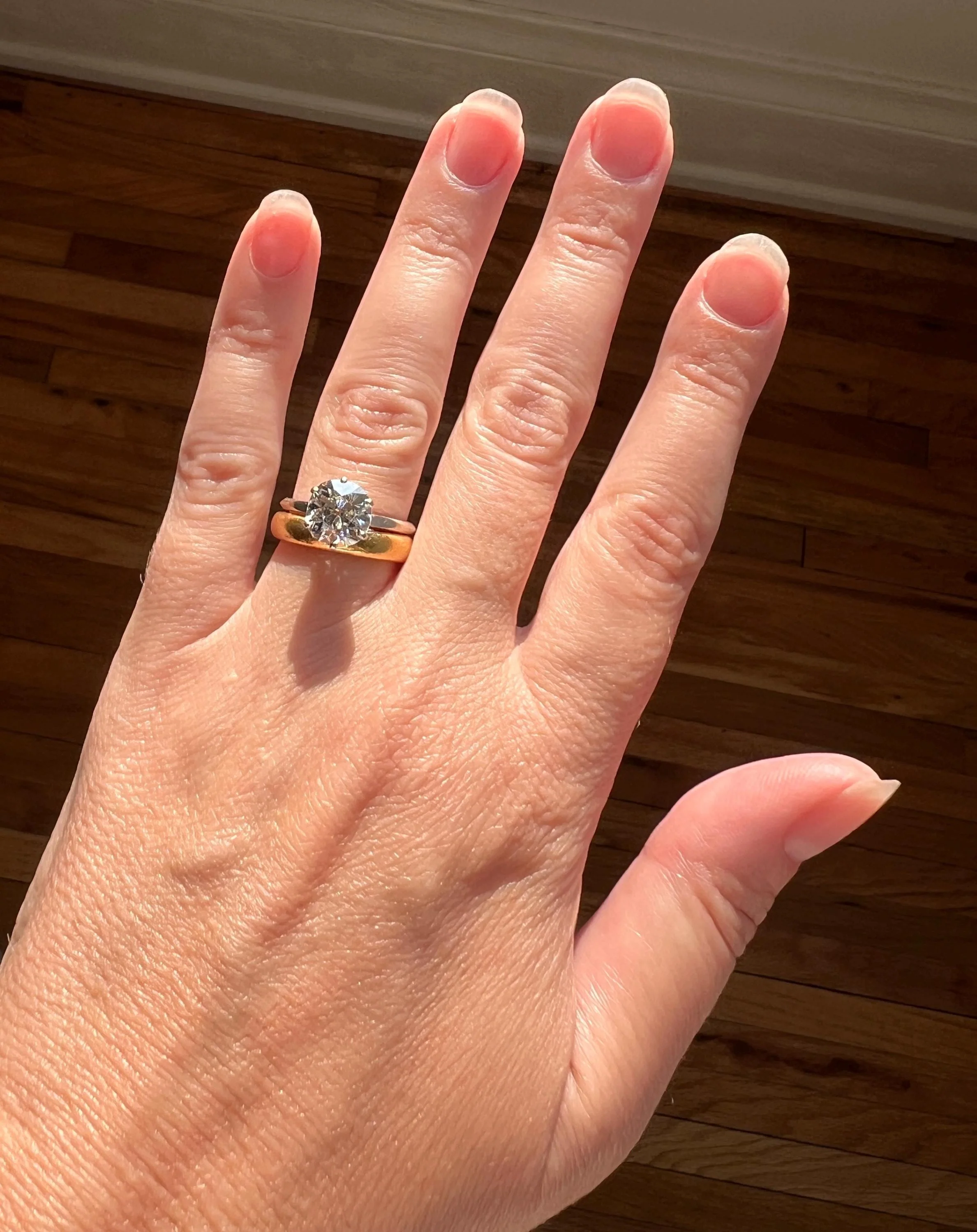 Chunky 1.25 Carat Old Mine Cut DIAMOND Channel Set Ring 10.5g 18k Gold HEAVY Vintage to Antique Wedding Stacker 8.3mm Wide Band French OMC - Image 10