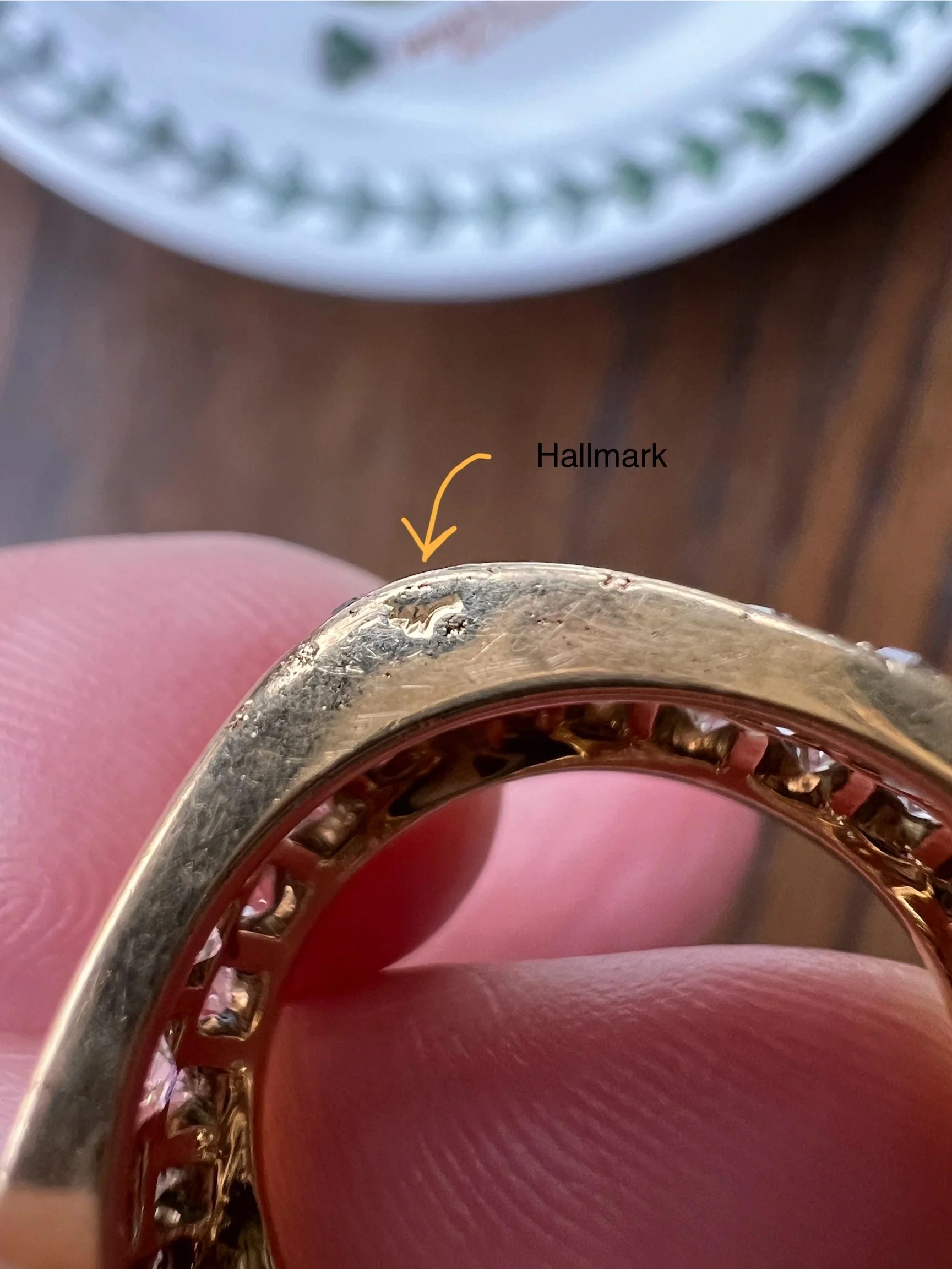 CHUNKY 4 Carats Vintage RING 100 (!) Antique Old Mine Cut Single RbC DIAMONDS Eternity Band French 9g 18k Gold - Image 10