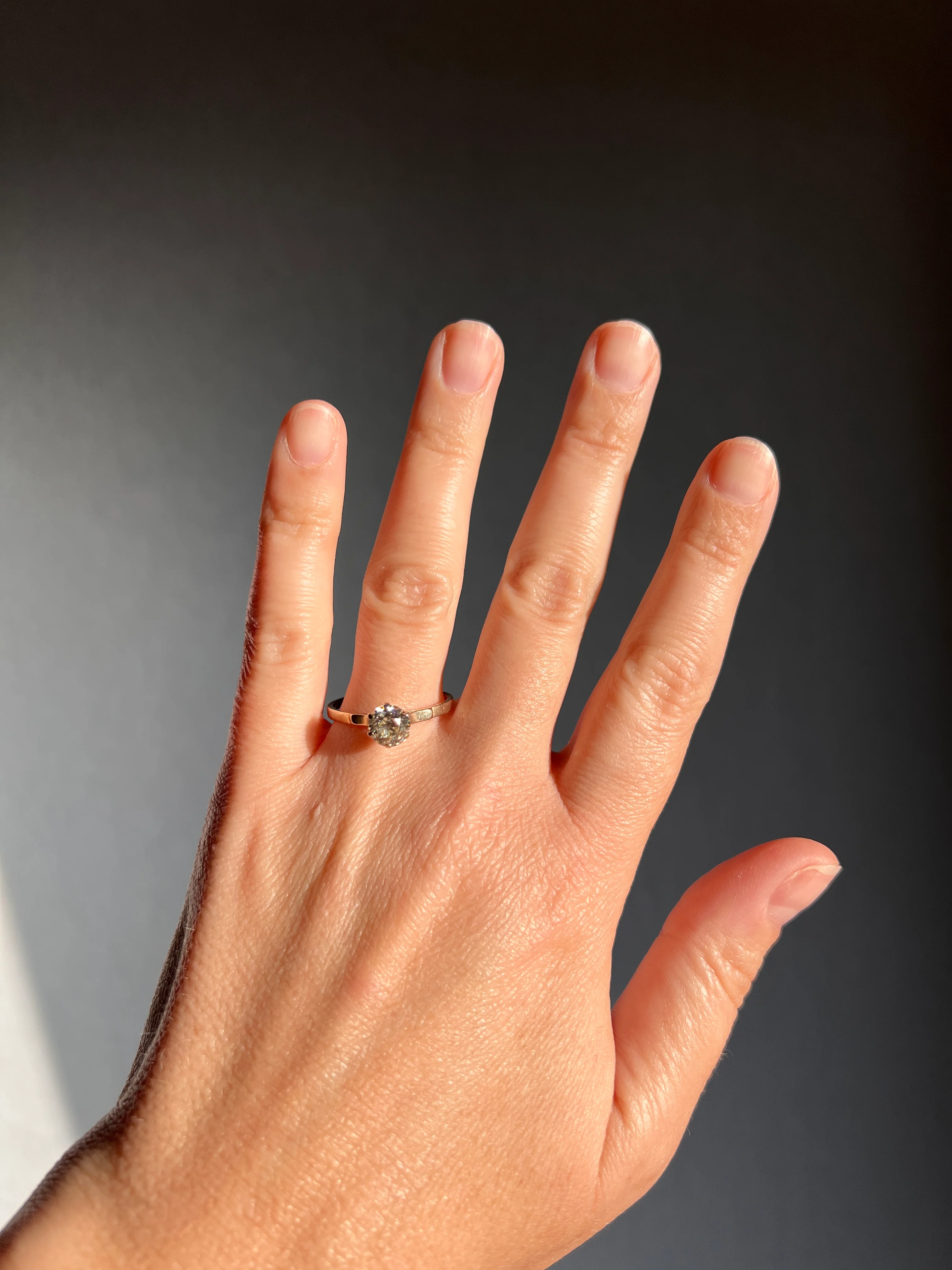 Chunky Antique 1 CARAT Eye CLEAN Tall Old European Cut DIAMOND Solitaire Engagement Ring French Art Deco 18k White Gold - Image 13