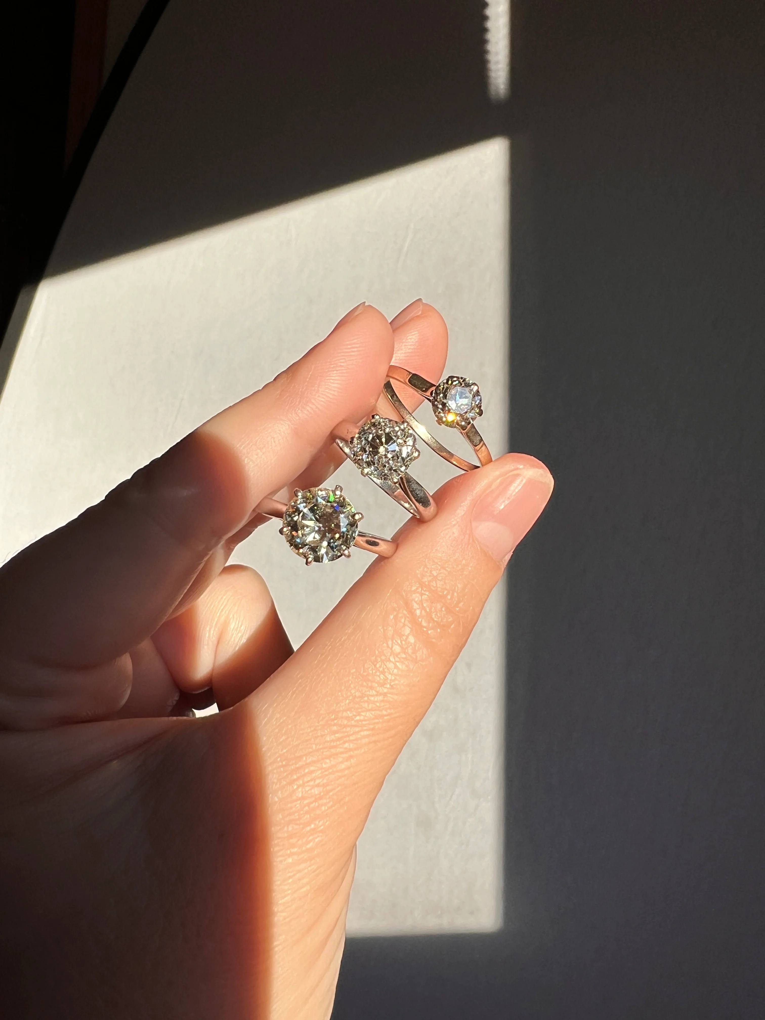 Chunky Antique 1 CARAT Eye CLEAN Tall Old European Cut DIAMOND Solitaire Engagement Ring French Art Deco 18k White Gold - Image 25