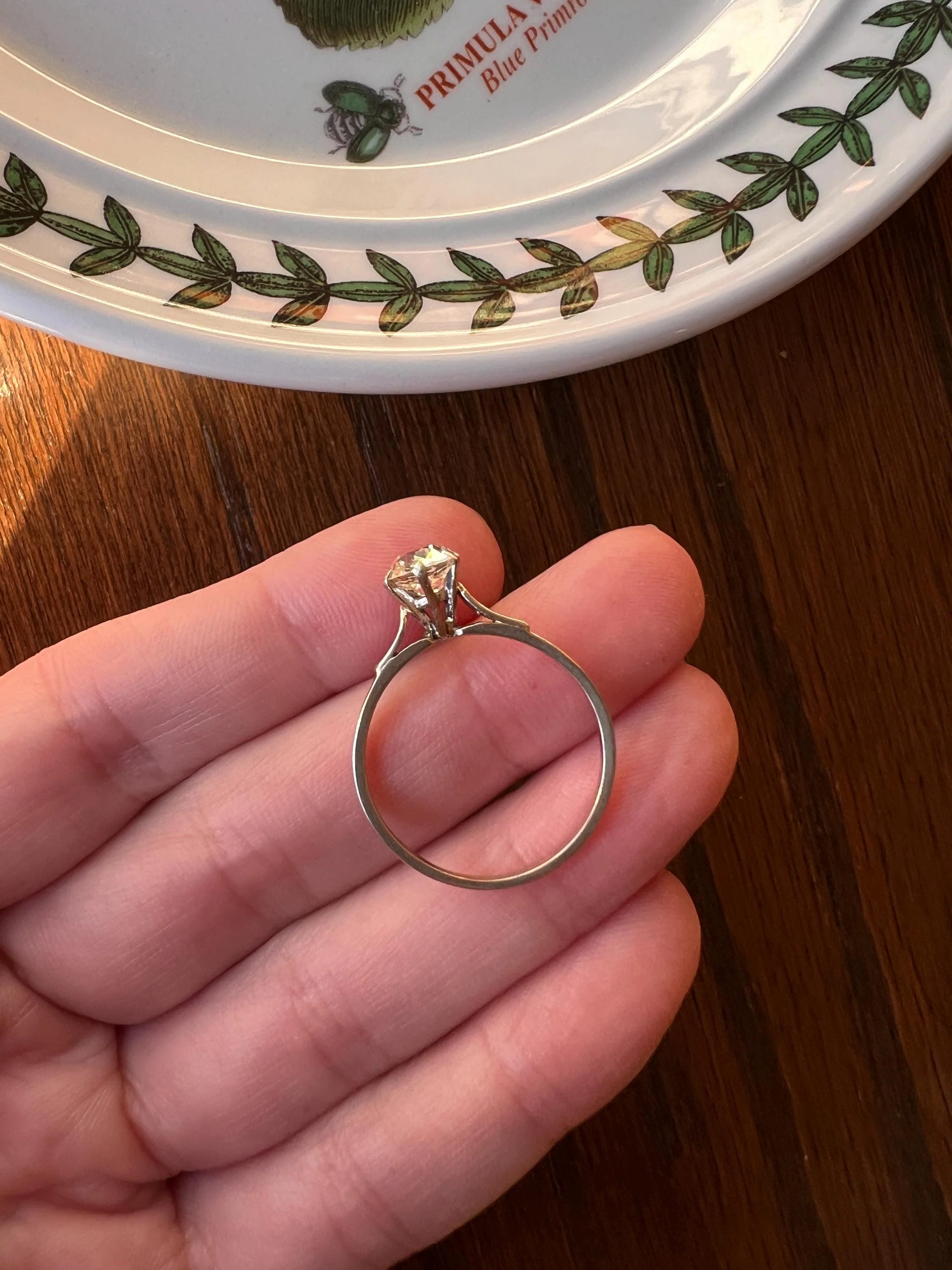 Chunky Antique 1 CARAT Eye CLEAN Tall Old European Cut DIAMOND Solitaire Engagement Ring French Art Deco 18k White Gold - Image 9
