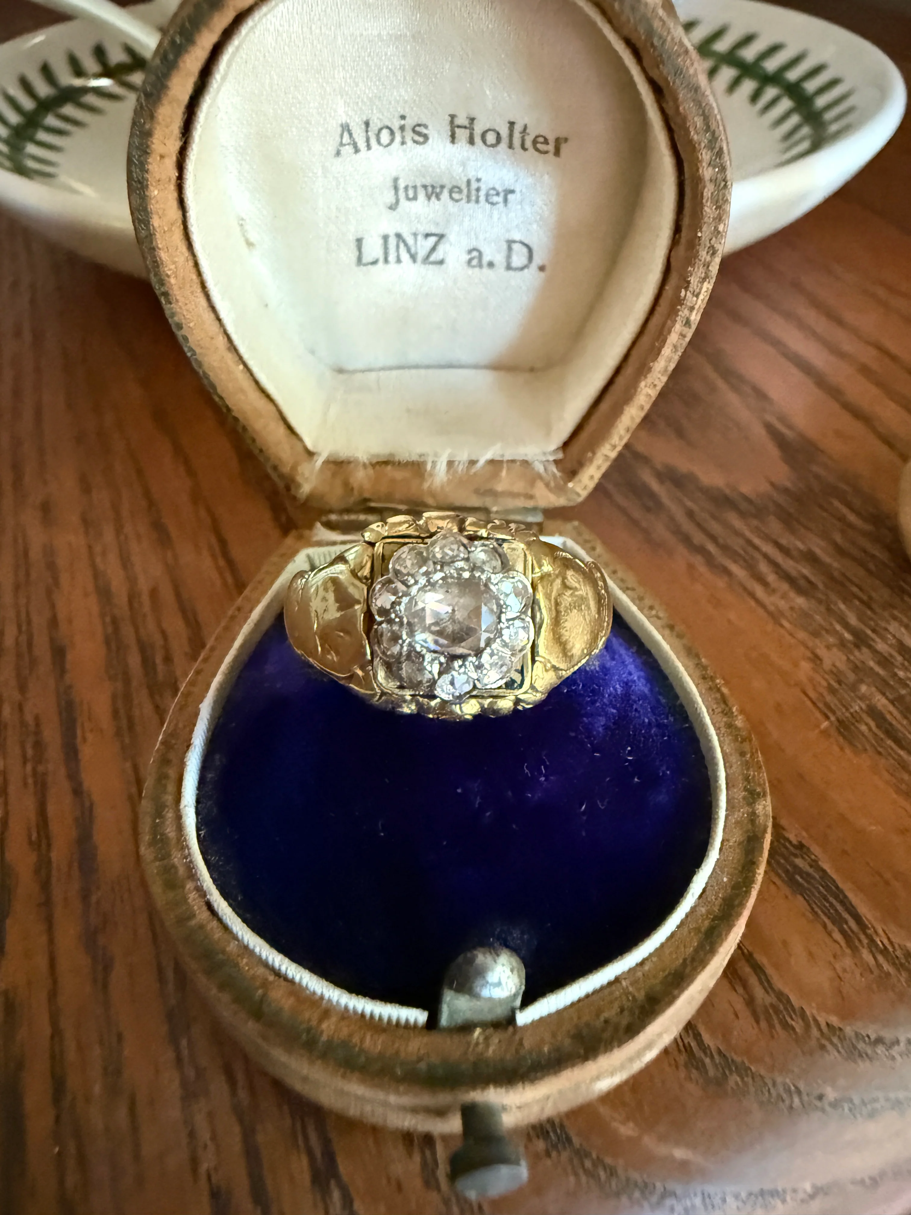 Chunky ANTIQUE Rose Cut Diamond Daisy Cluster Wide Band Heavy 18k Gold Gypsy Georgian Victorian Signet Man or Unisex Face Up 1 Carat Pink - Image 12