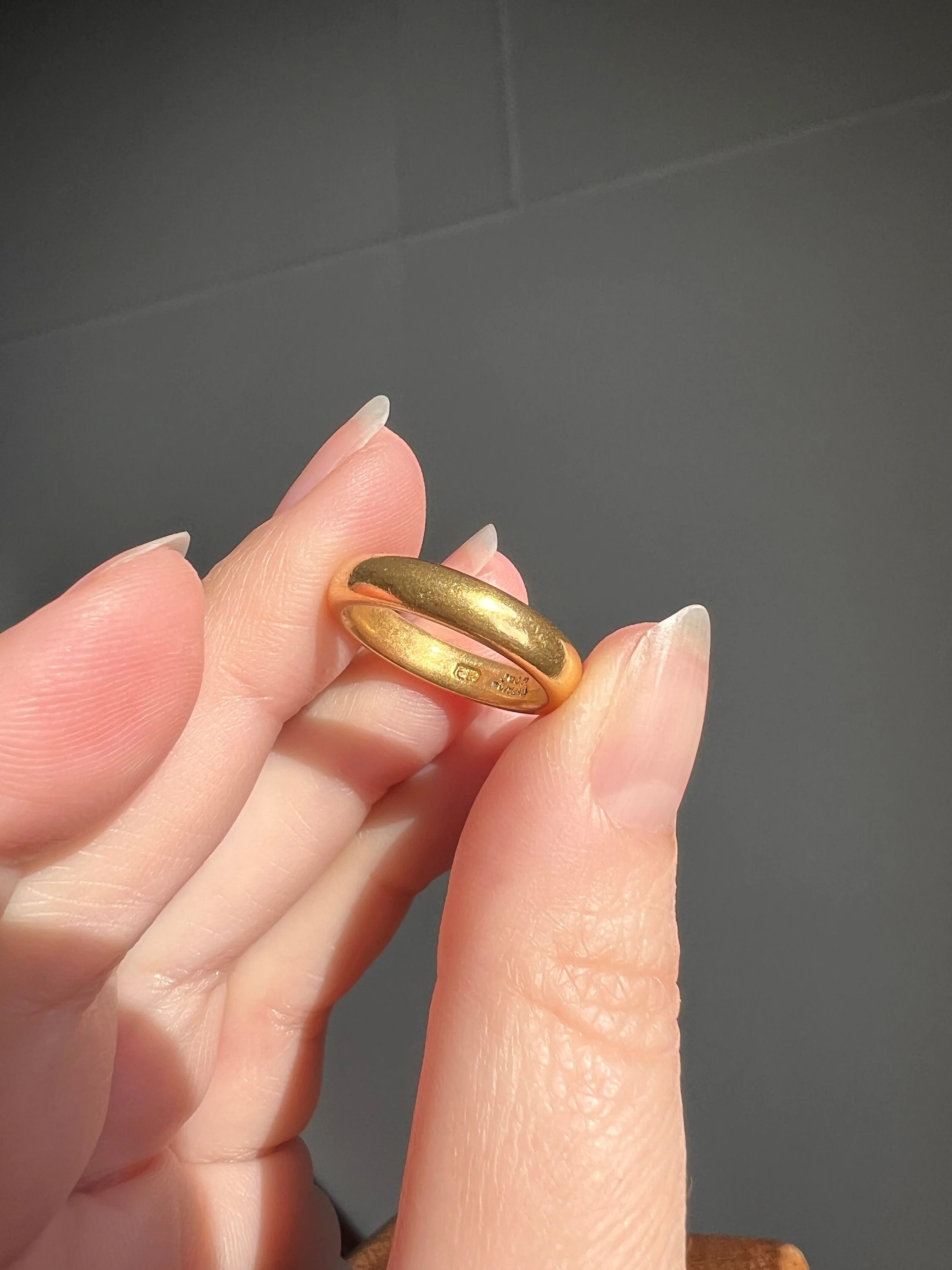 Chunky ANTIQUE TIFFANY & Co. Wedding Band 6.4g 22k Gold Ring Sturdy Donut Wide Comfort Fit - Image 4