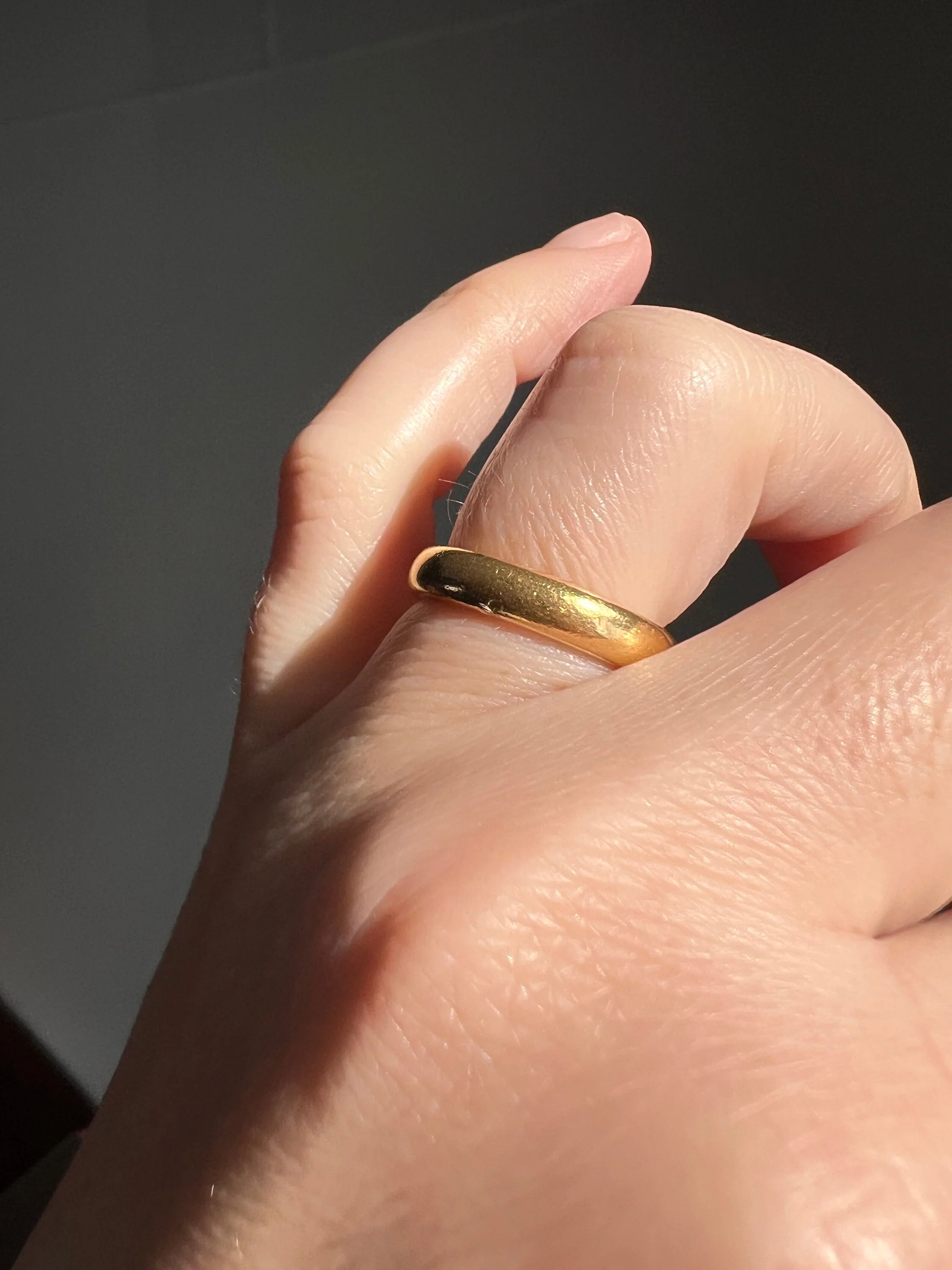 Chunky ANTIQUE TIFFANY & Co. Wedding Band 6.4g 22k Gold Ring Sturdy Donut Wide Comfort Fit - Image 8
