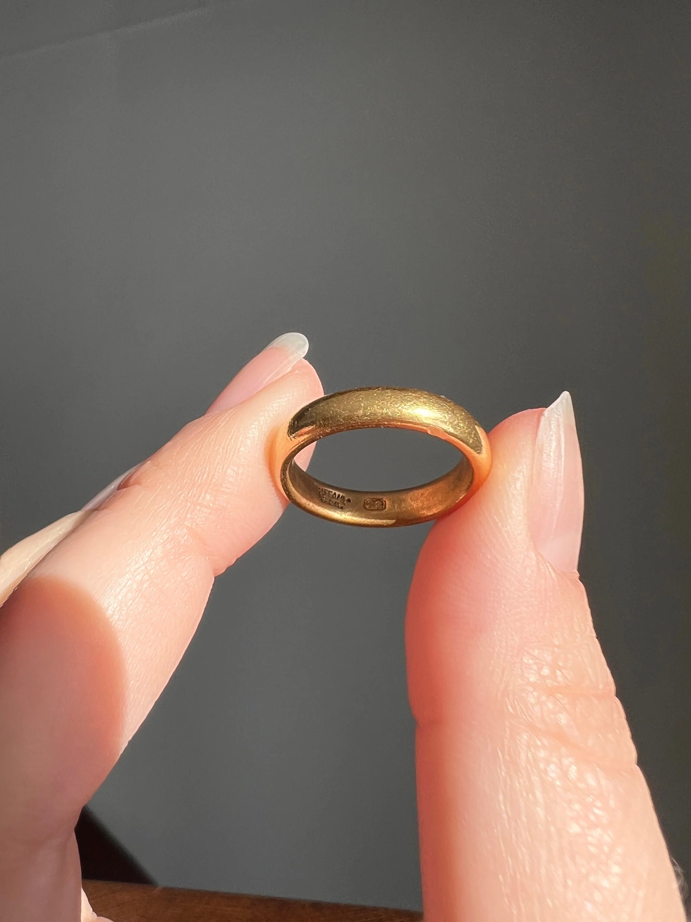 Chunky ANTIQUE TIFFANY & Co. Wedding Band 6.4g 22k Gold Ring Sturdy Donut Wide Comfort Fit - Image 9