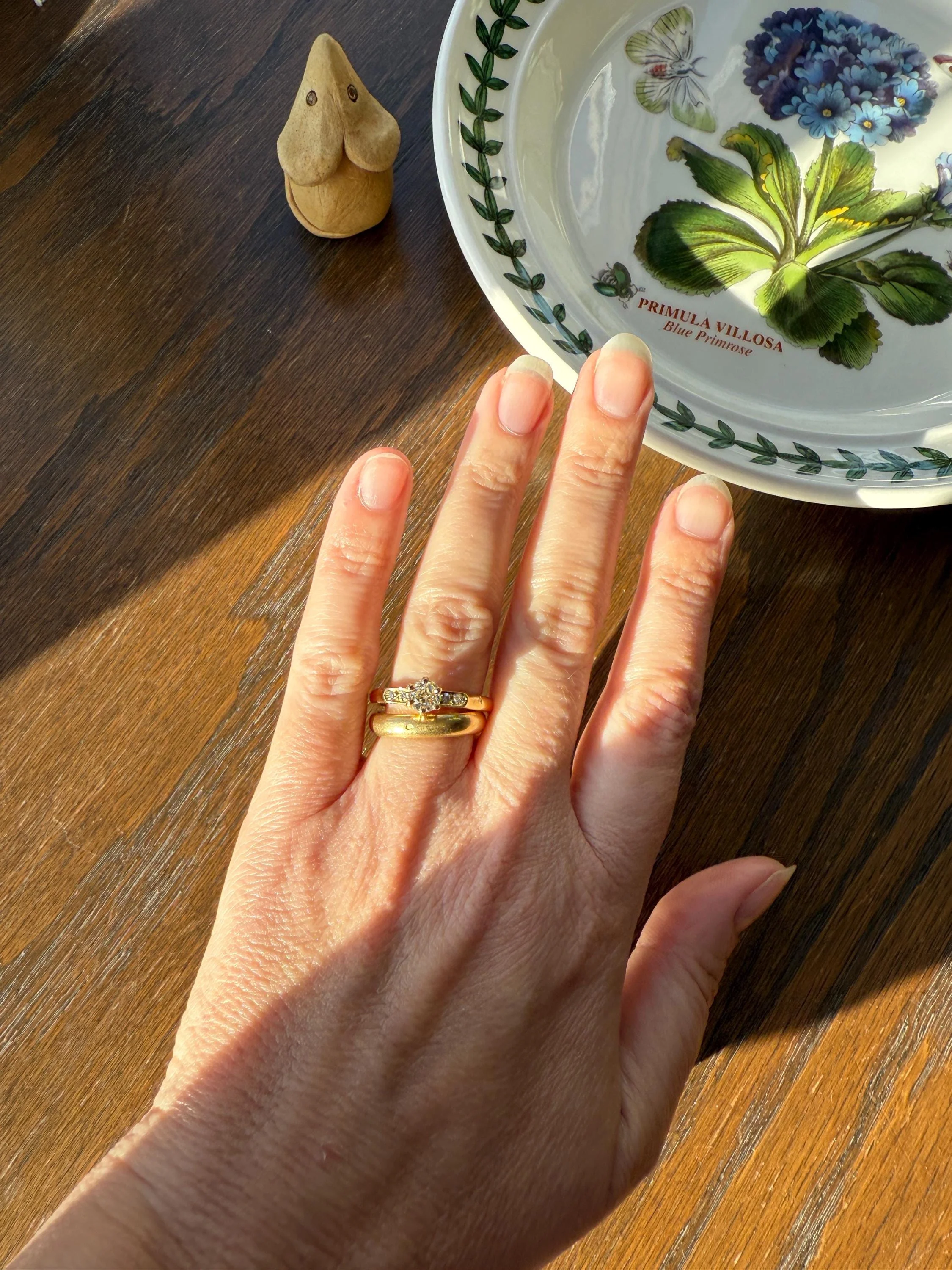 Classic Antique .6 Carat Old Mine Cut Diamond Solitaire & Accents 18k Gold French Victorian Engagement Ring Band Minimalist Stacker OMC - Image 7