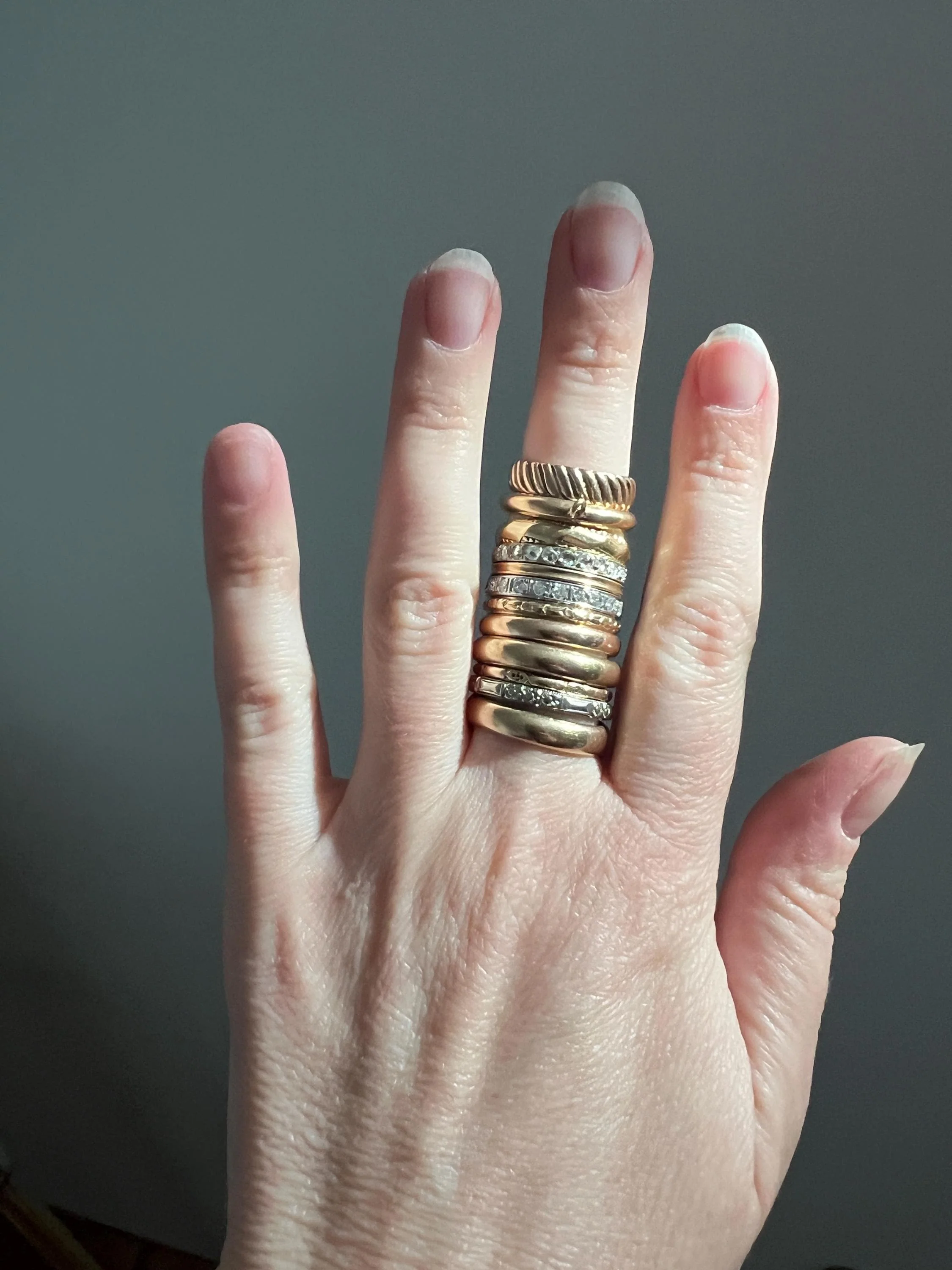 Comfort Fit Antique Victorian Sturdy 14k Rose Gold Sz 6.75 Wedding Band Ring Rich Warm Patina Romantic Gift Stacker Bridal Something Old - Image 5