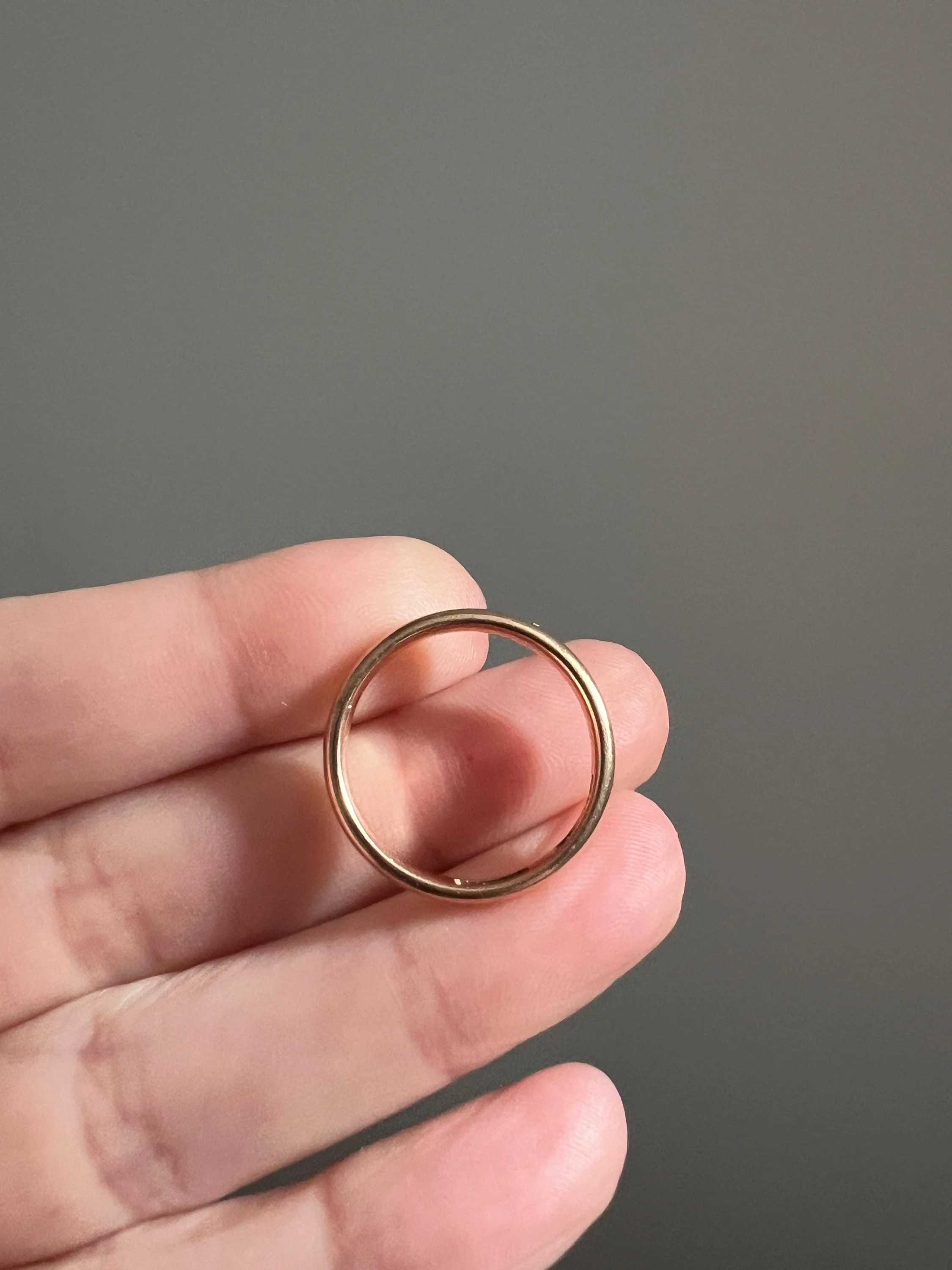 Comfort Fit Antique Victorian Sturdy 14k Rose Gold Sz 6.75 Wedding Band Ring Rich Warm Patina Romantic Gift Stacker Bridal Something Old - Image 6