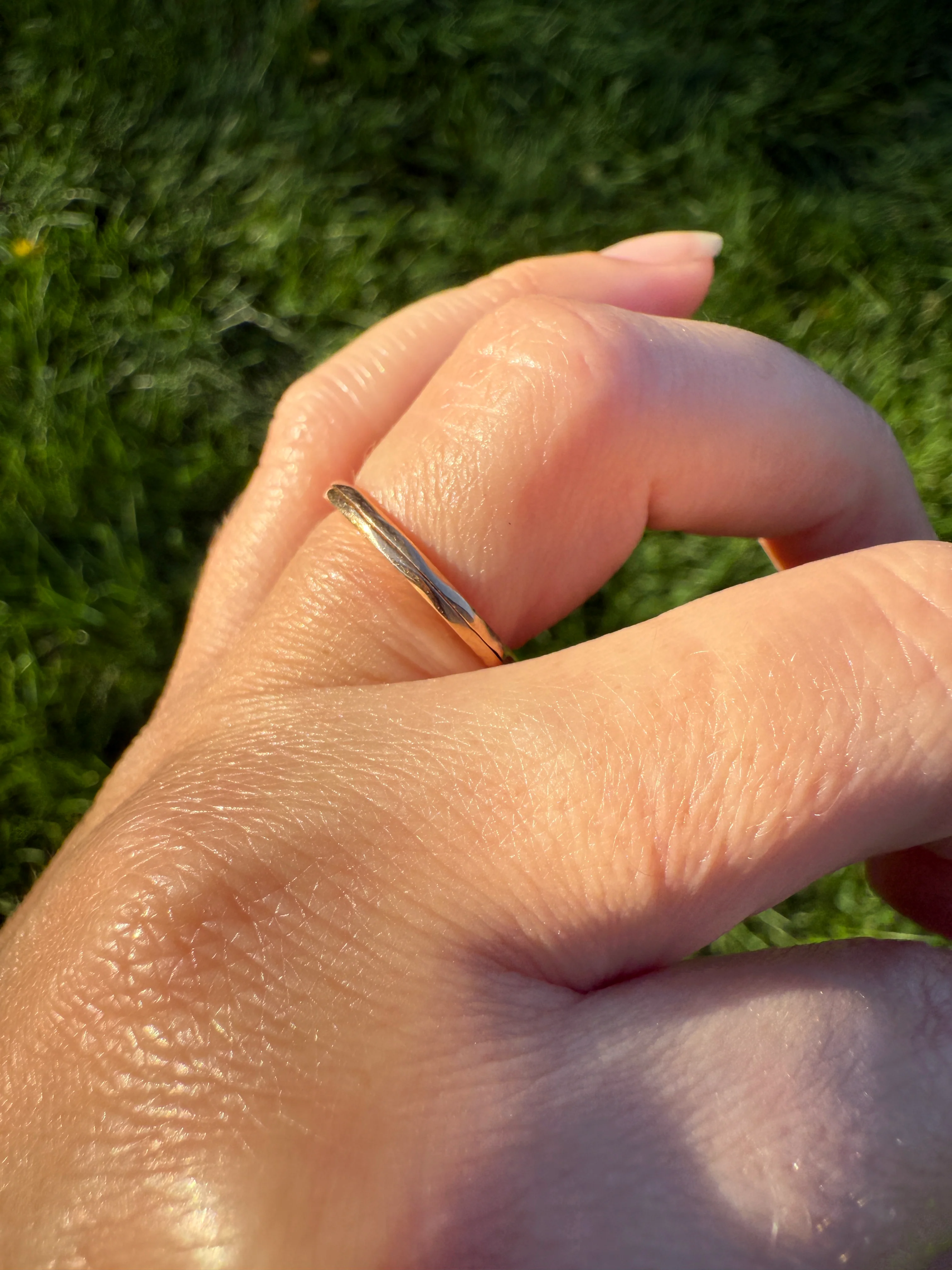 DATED 1833 GEORGIAN Era French Antique 18k Gold GIMMEL Twin Wedding Band Skinny Puzzle RiNG Beveled Faceted - Image 12