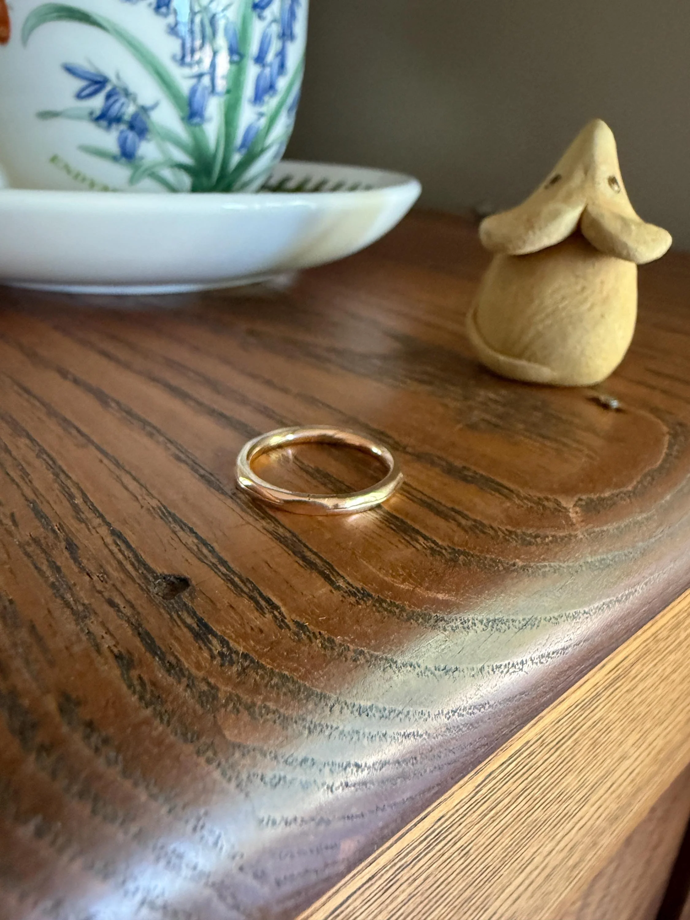 DATED 1833 GEORGIAN Era French Antique 18k Gold GIMMEL Twin Wedding Band Skinny Puzzle RiNG Beveled Faceted - Image 3