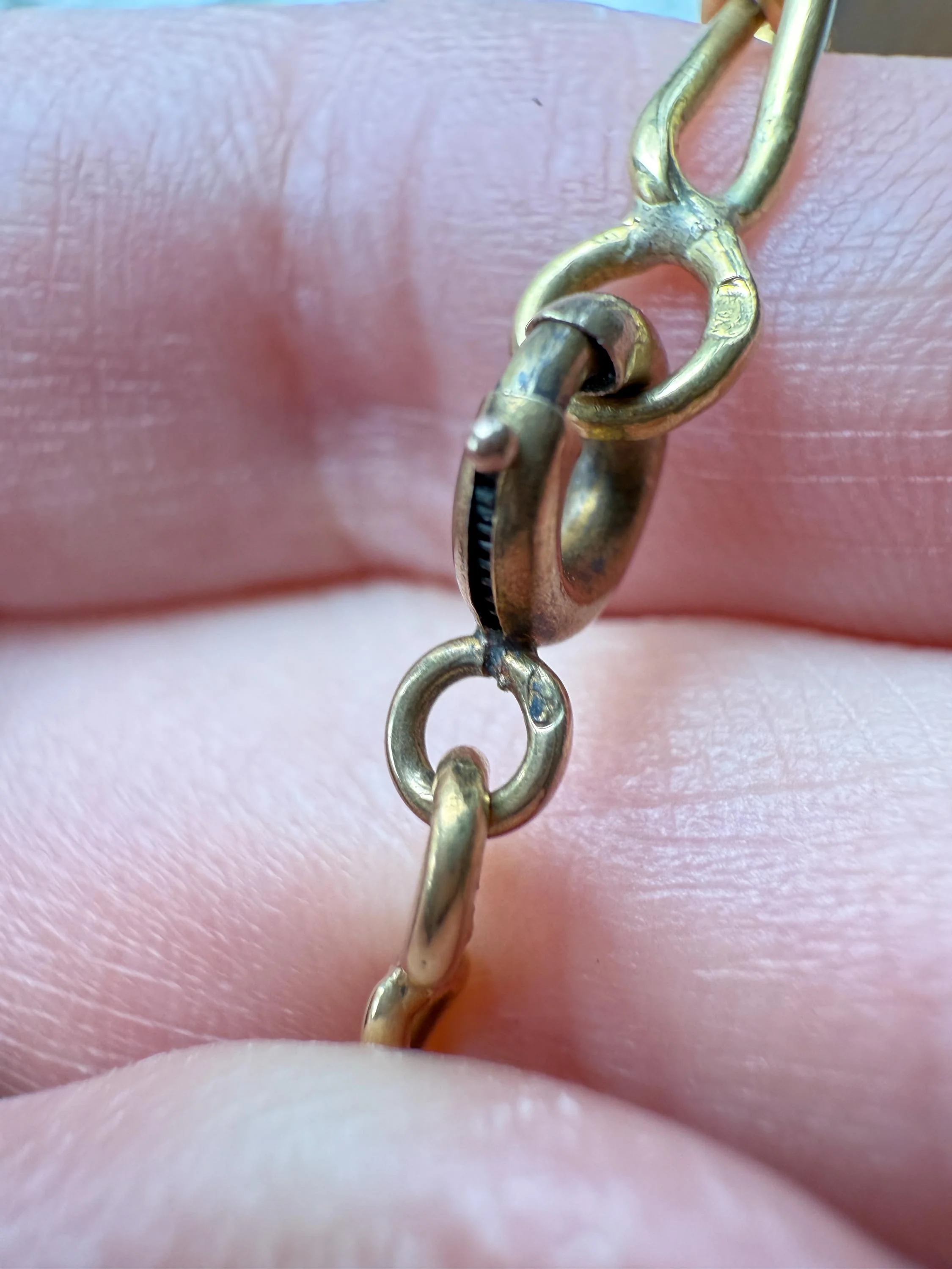 DATED 1902 December 21 Octagon Panel Engraved Initial Curb Chain Bracelet French Antique 18k Gold Solid Monogram E J D H P Letters - Image 14