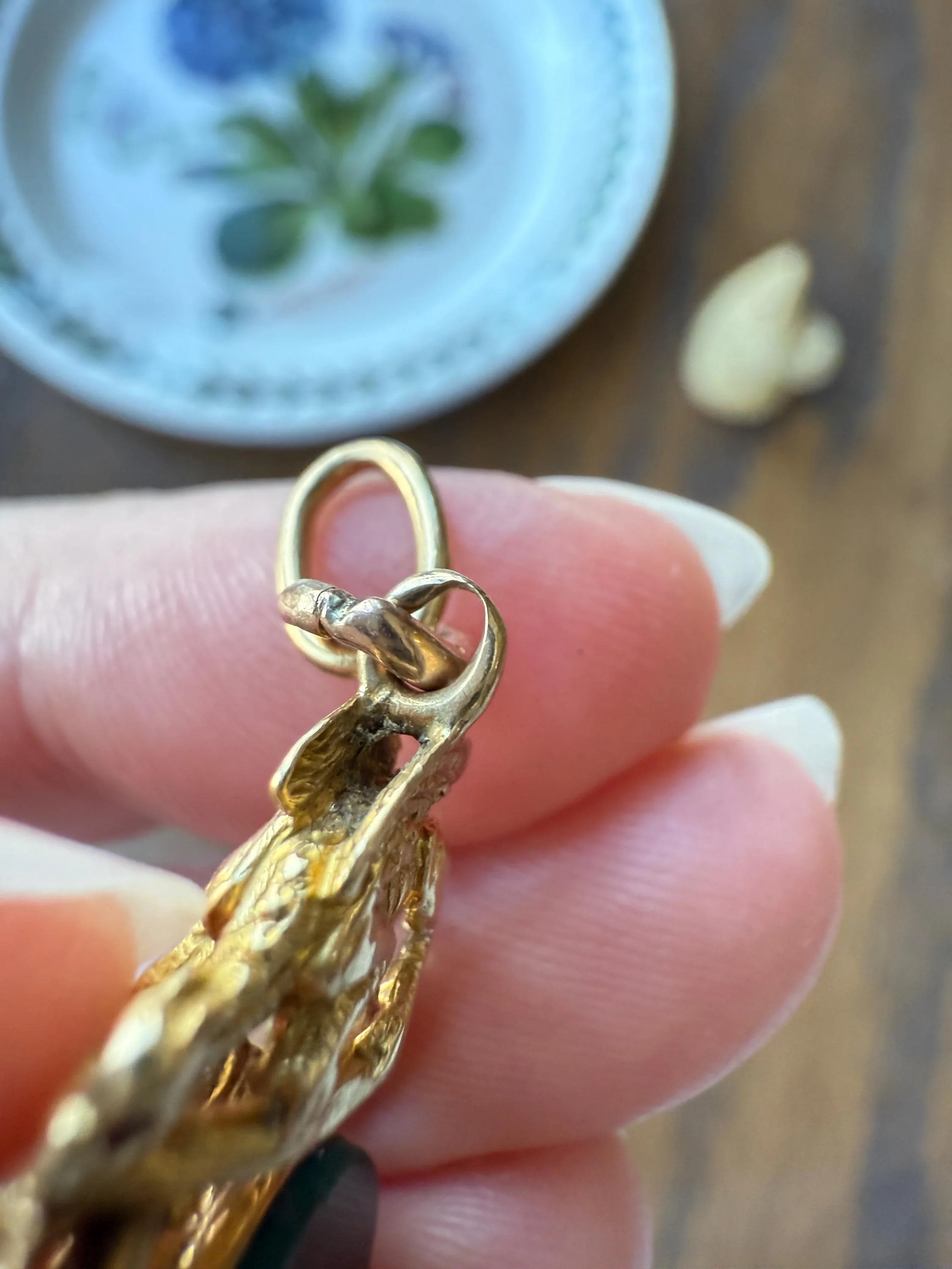 DRAGON 3D Spinner Fob Carnelian Bloodstone Antique 18k Gold Chimera Griffin Winged Lion FIGURAL Pendant Victorian French Belle Epoque - Image 12