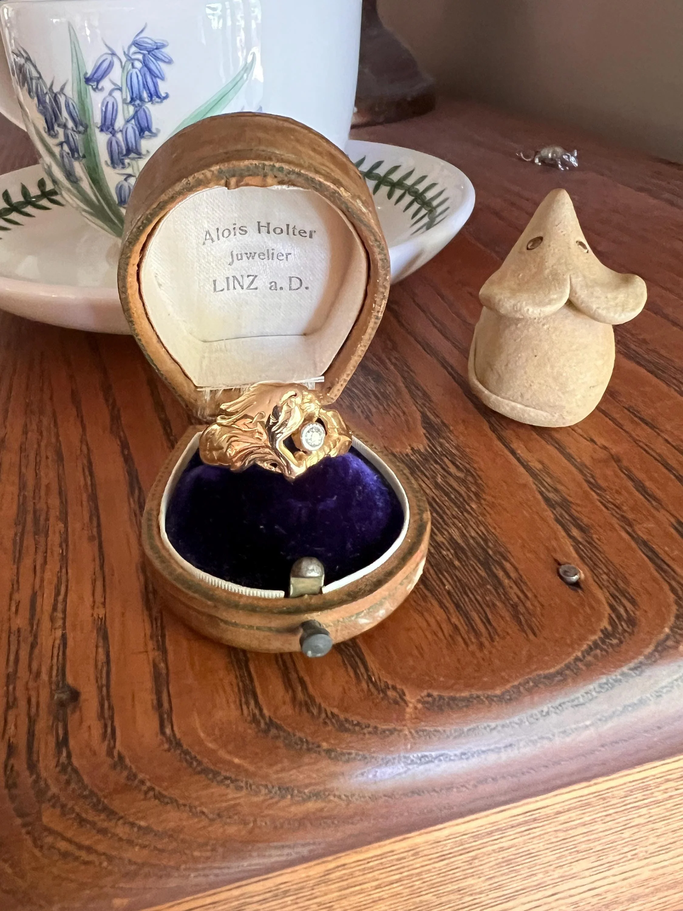 DRAGON Figural Chimera Old Mine Cut DIAMOND French Antique Unisex RING 18k Gold Solid Chunky Band - Image 3
