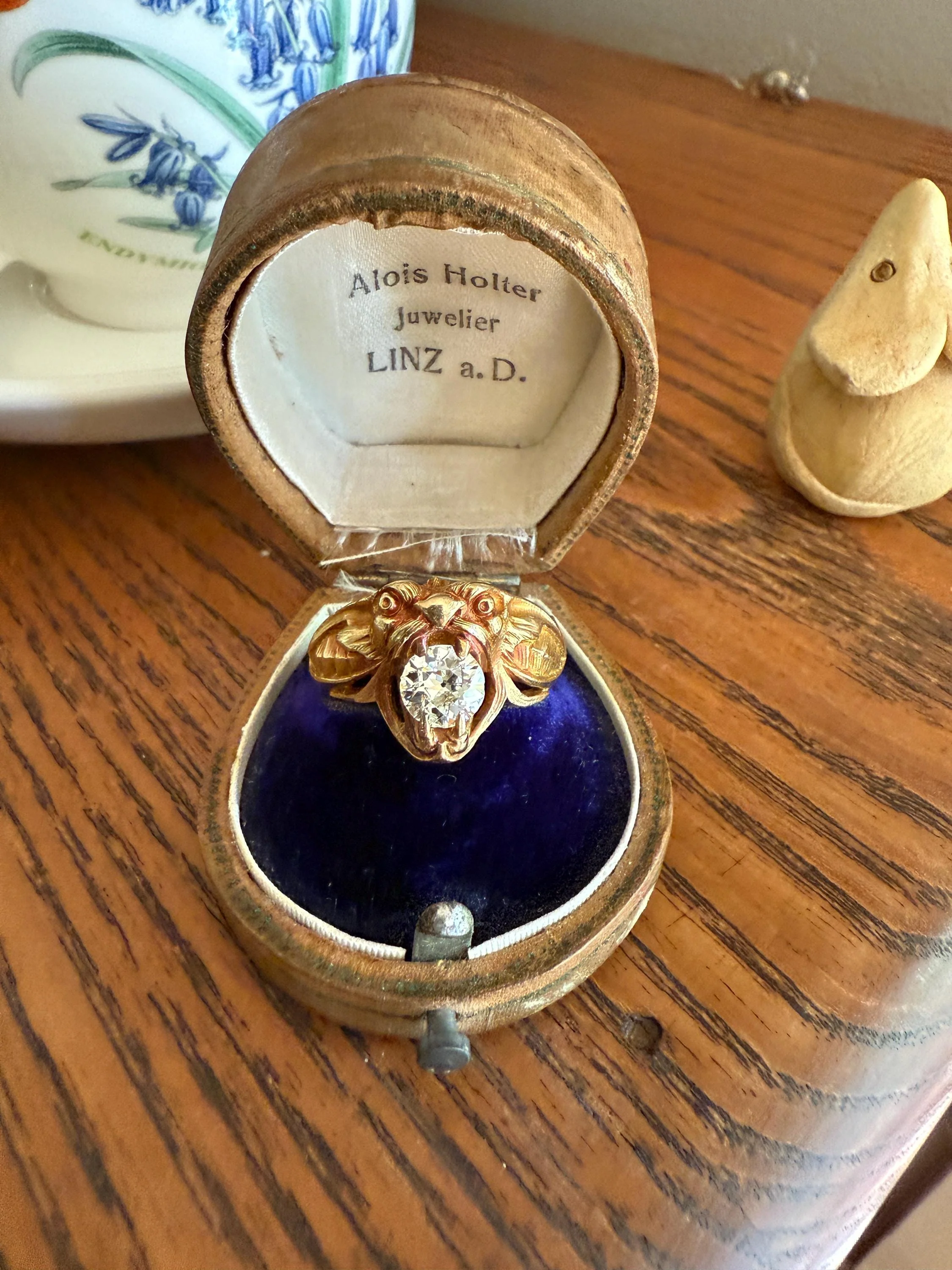 DRAGON Heavy Antique 1 Carat Old European Cut Diamond Figural Ring 12.6g 18k Gold Solid Gargoyle Chimera Belle Epoque Art Nouveau Unisex OEC - Image 11