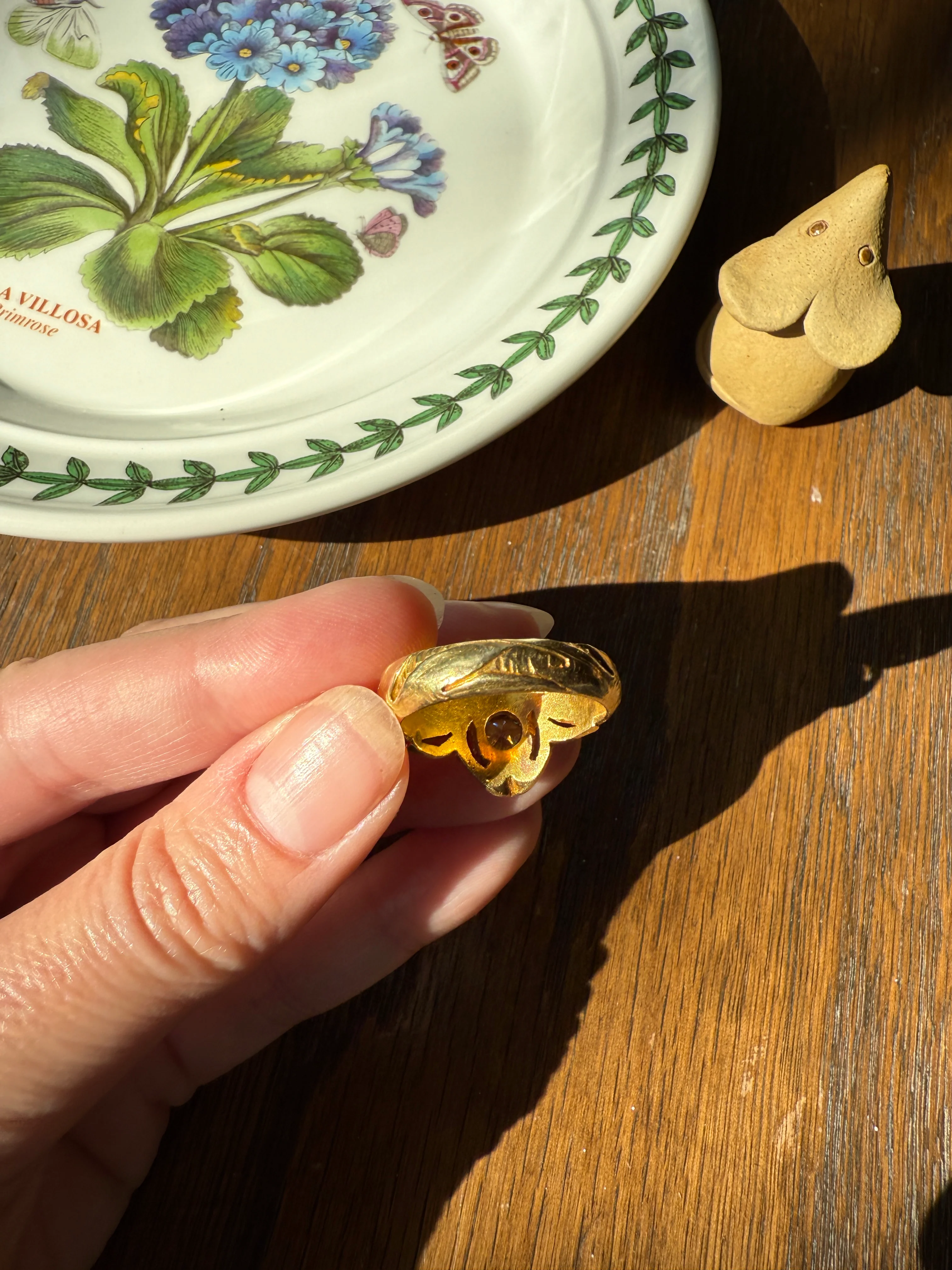 DRAGON Heavy Antique 1 Carat Old European Cut Diamond Figural Ring 12.6g 18k Gold Solid Gargoyle Chimera Belle Epoque Art Nouveau Unisex OEC - Image 20