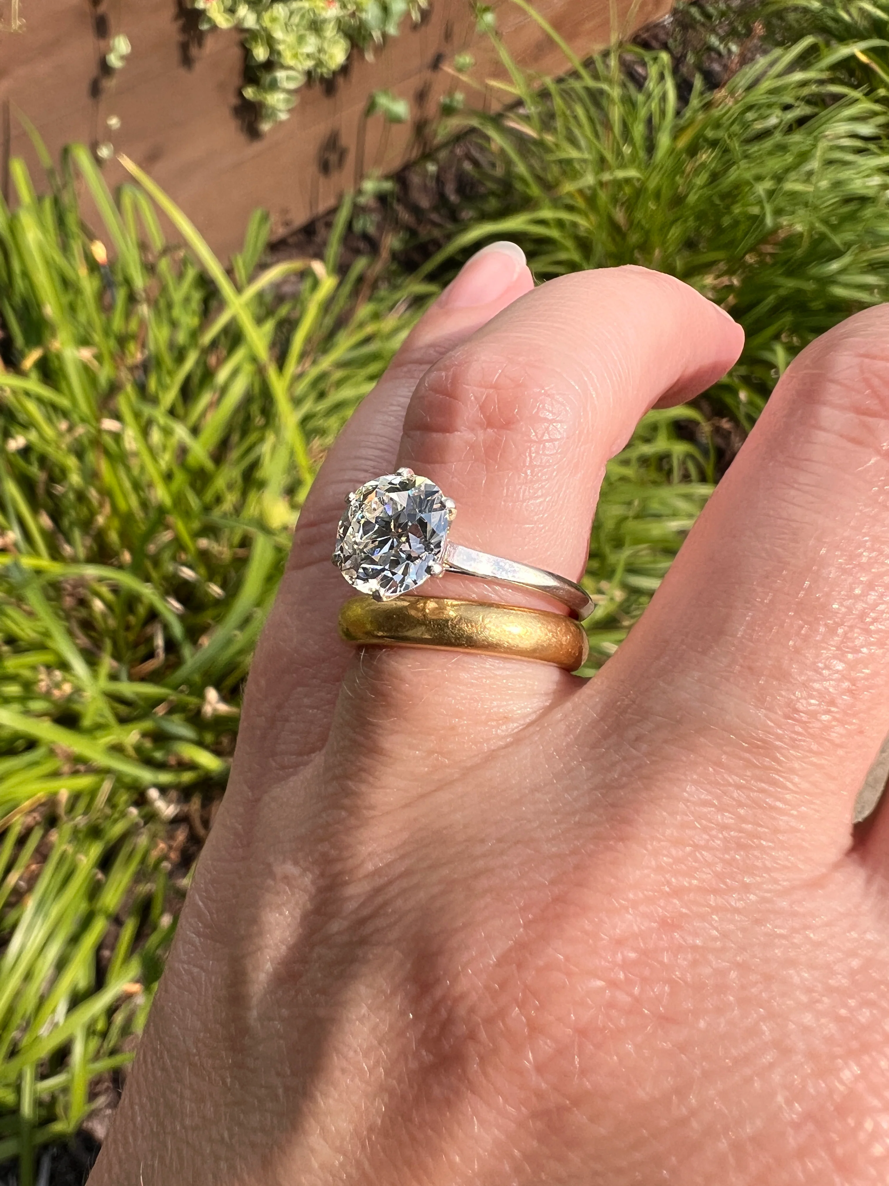 Exceptional Antique 2.2 CARAT Old Mine Cut DIAMOND Eye Clean Solitaire Engagement Ring 18k White Gold PLATINUM French Fiery - Image 15