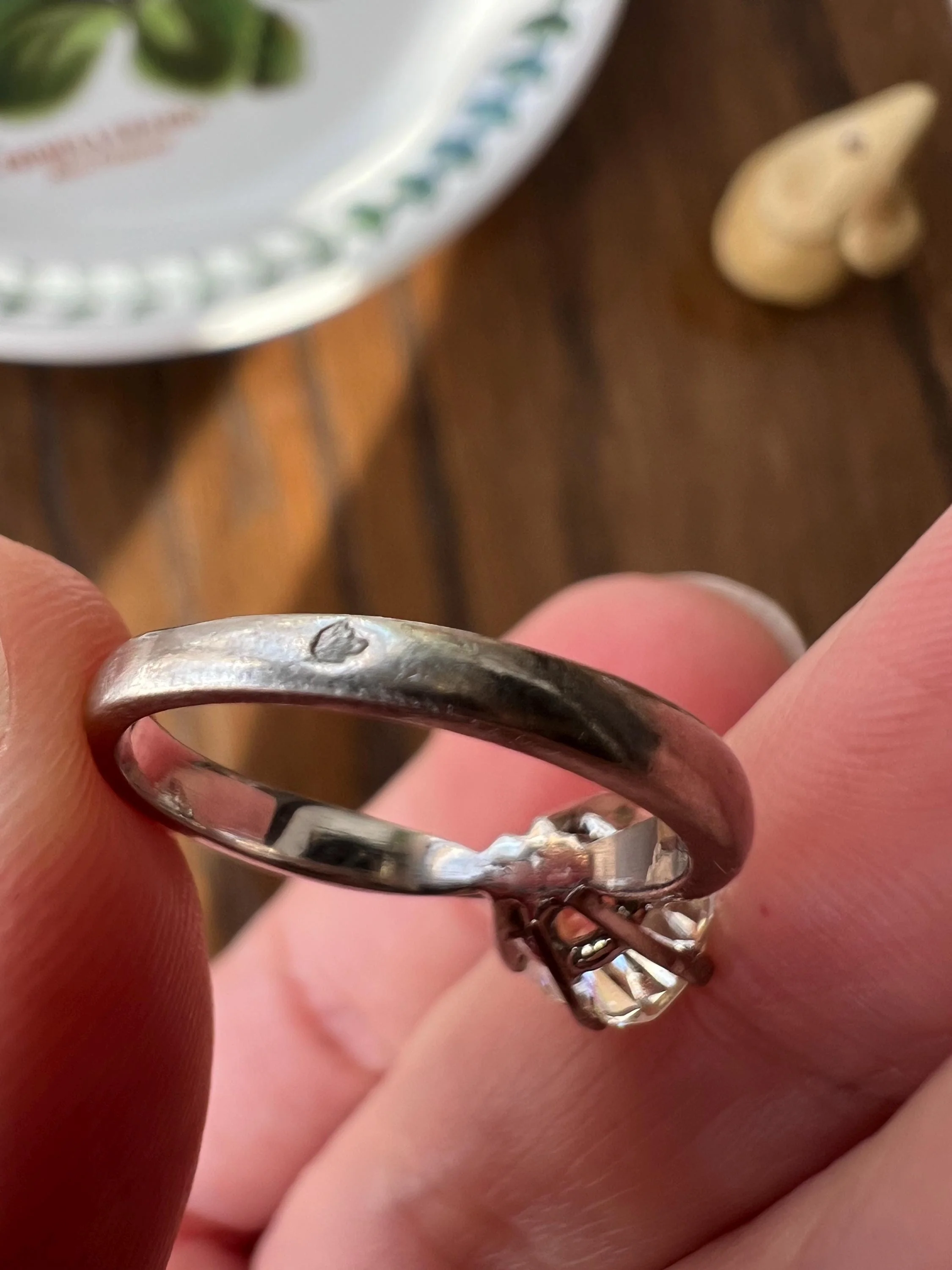 Exceptional Antique 2.3 CARAT X Chunky Old Mine Cut DIAMOND Eye Clean Solitaire Engagement Ring w/ Cert PLATINUM French Tall Stacker OmC - Image 10