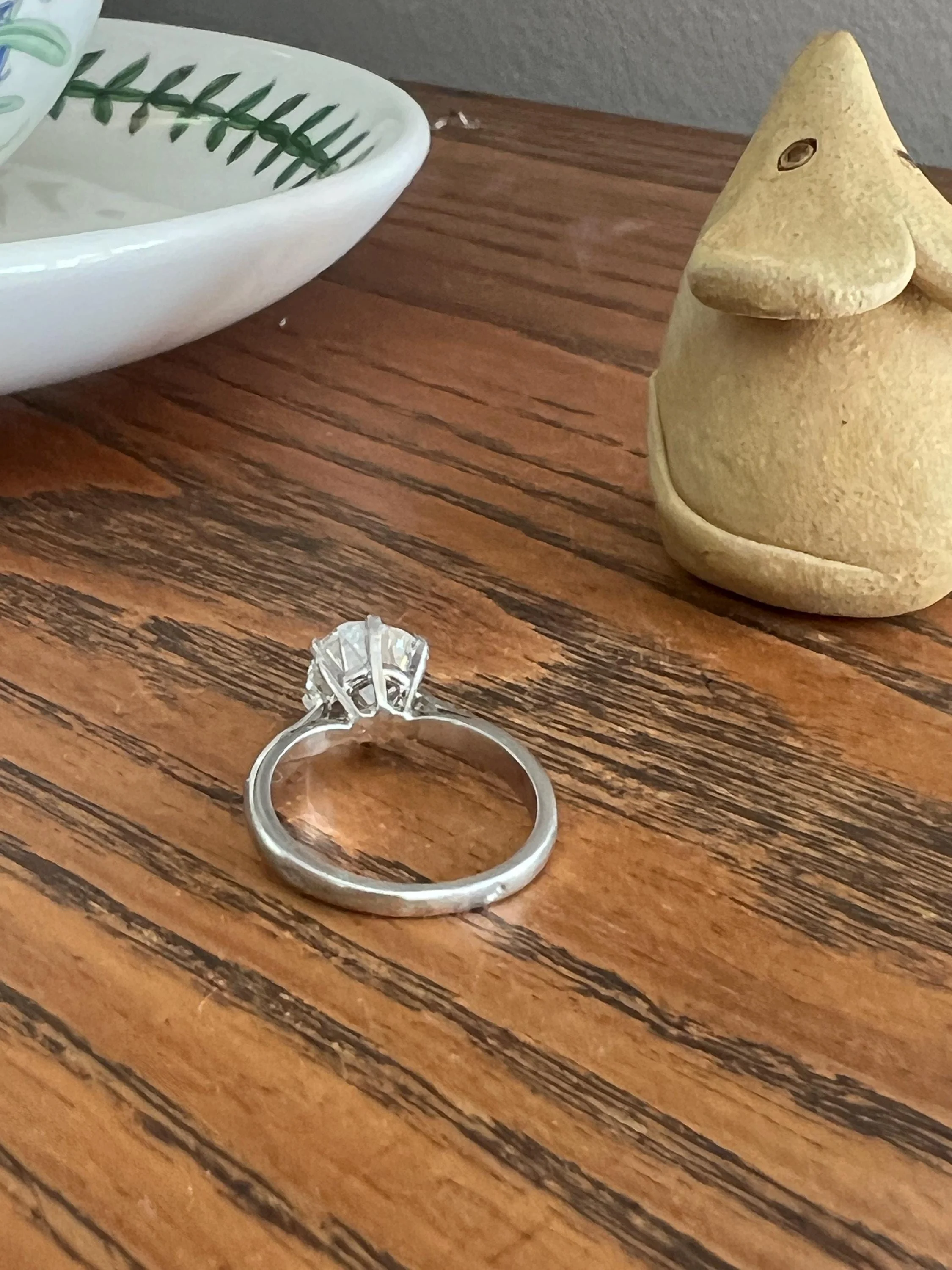 Exceptional Antique 2.3 CARAT X Chunky Old Mine Cut DIAMOND Eye Clean Solitaire Engagement Ring w/ Cert PLATINUM French Tall Stacker OmC - Image 11