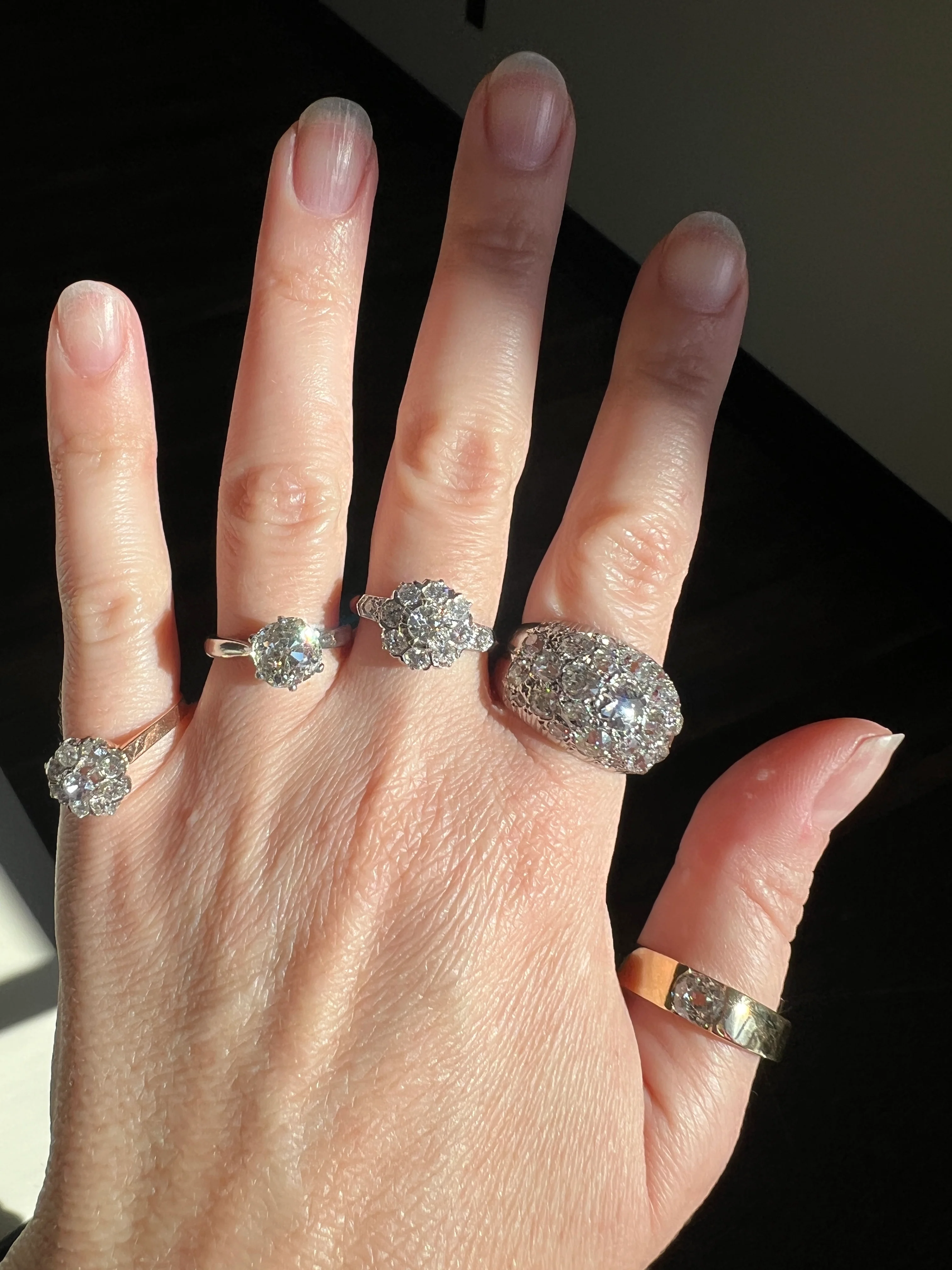 Exceptional Antique 2.3 CARAT X Chunky Old Mine Cut DIAMOND Eye Clean Solitaire Engagement Ring w/ Cert PLATINUM French Tall Stacker OmC - Image 16