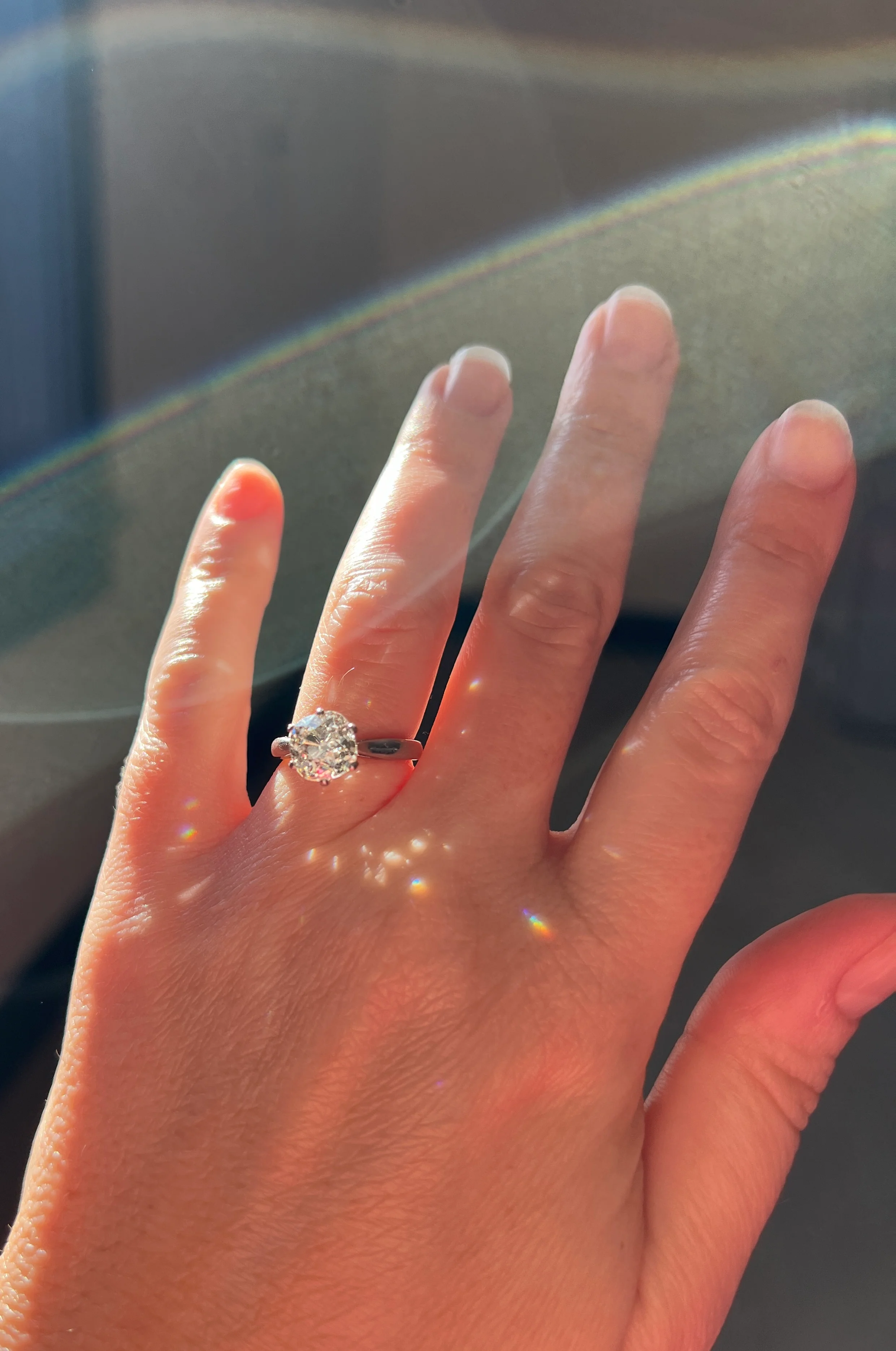Exceptional Antique 2.3 CARAT X Chunky Old Mine Cut DIAMOND Eye Clean Solitaire Engagement Ring w/ Cert PLATINUM French Tall Stacker OmC - Image 31
