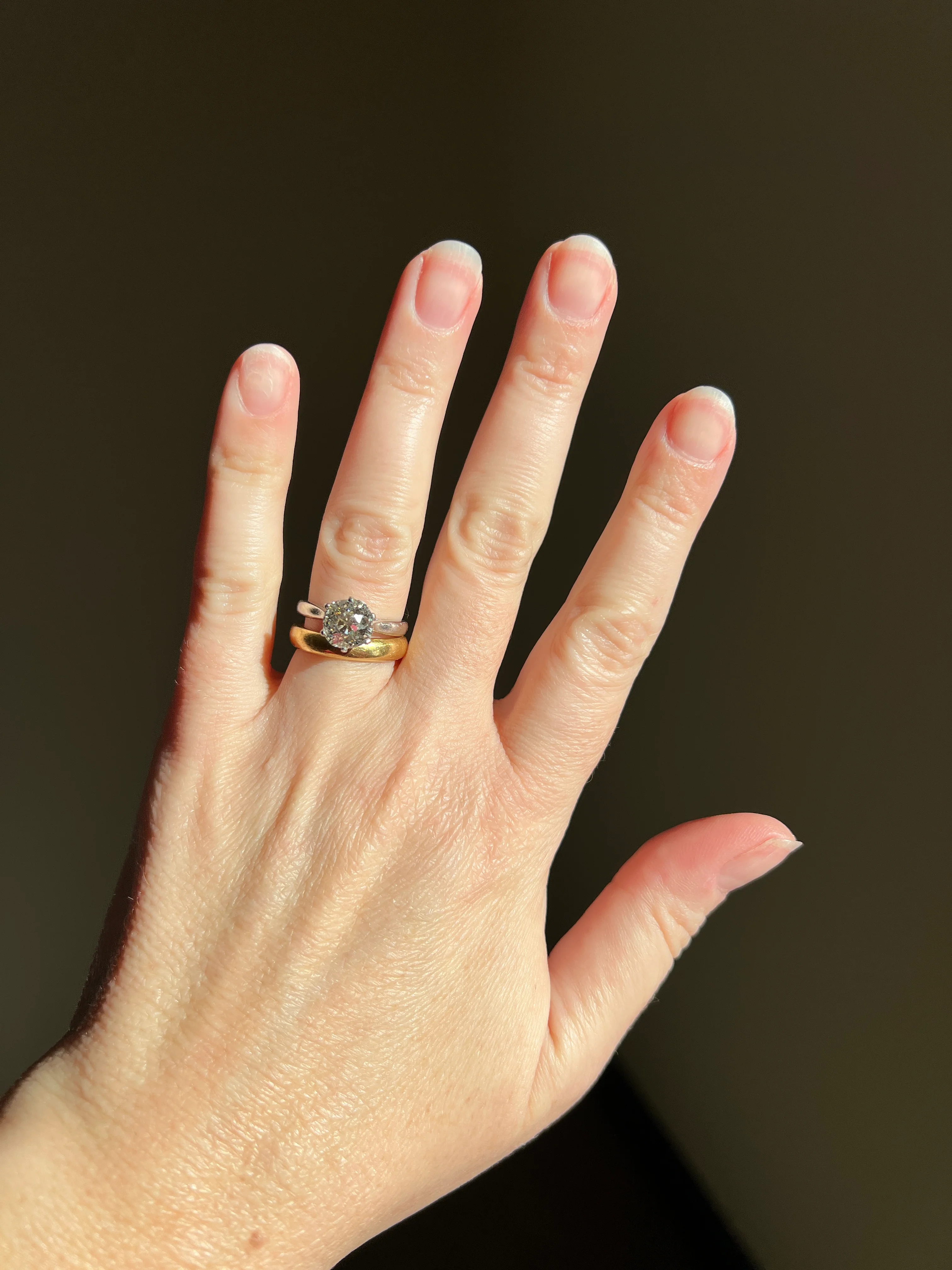 Exceptional Antique 2.3 CARAT X Chunky Old Mine Cut DIAMOND Eye Clean Solitaire Engagement Ring w/ Cert PLATINUM French Tall Stacker OmC - Image 34