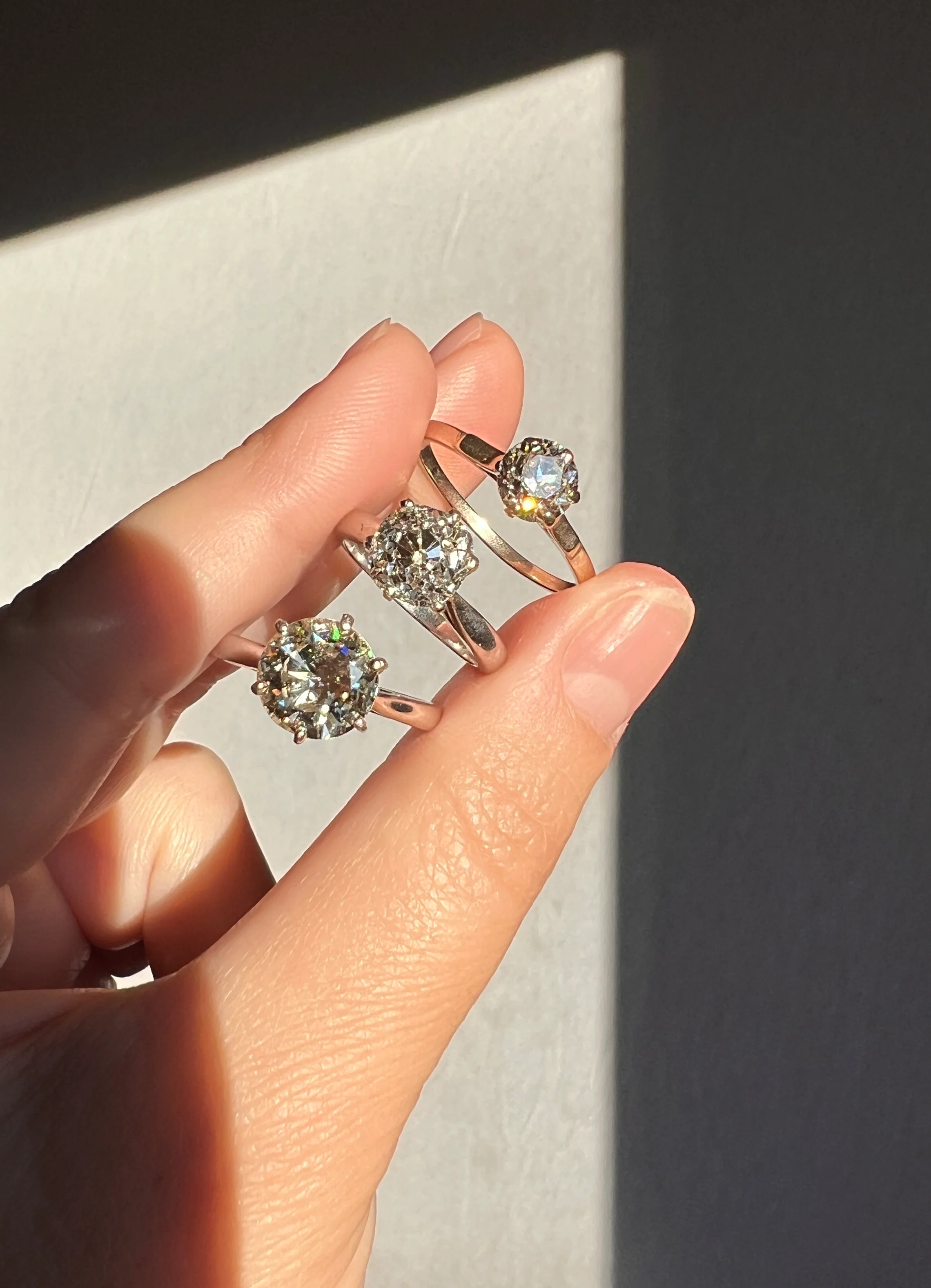 Exceptional Antique 2.3 CARAT X Chunky Old Mine Cut DIAMOND Eye Clean Solitaire Engagement Ring w/ Cert PLATINUM French Tall Stacker OmC - Image 35