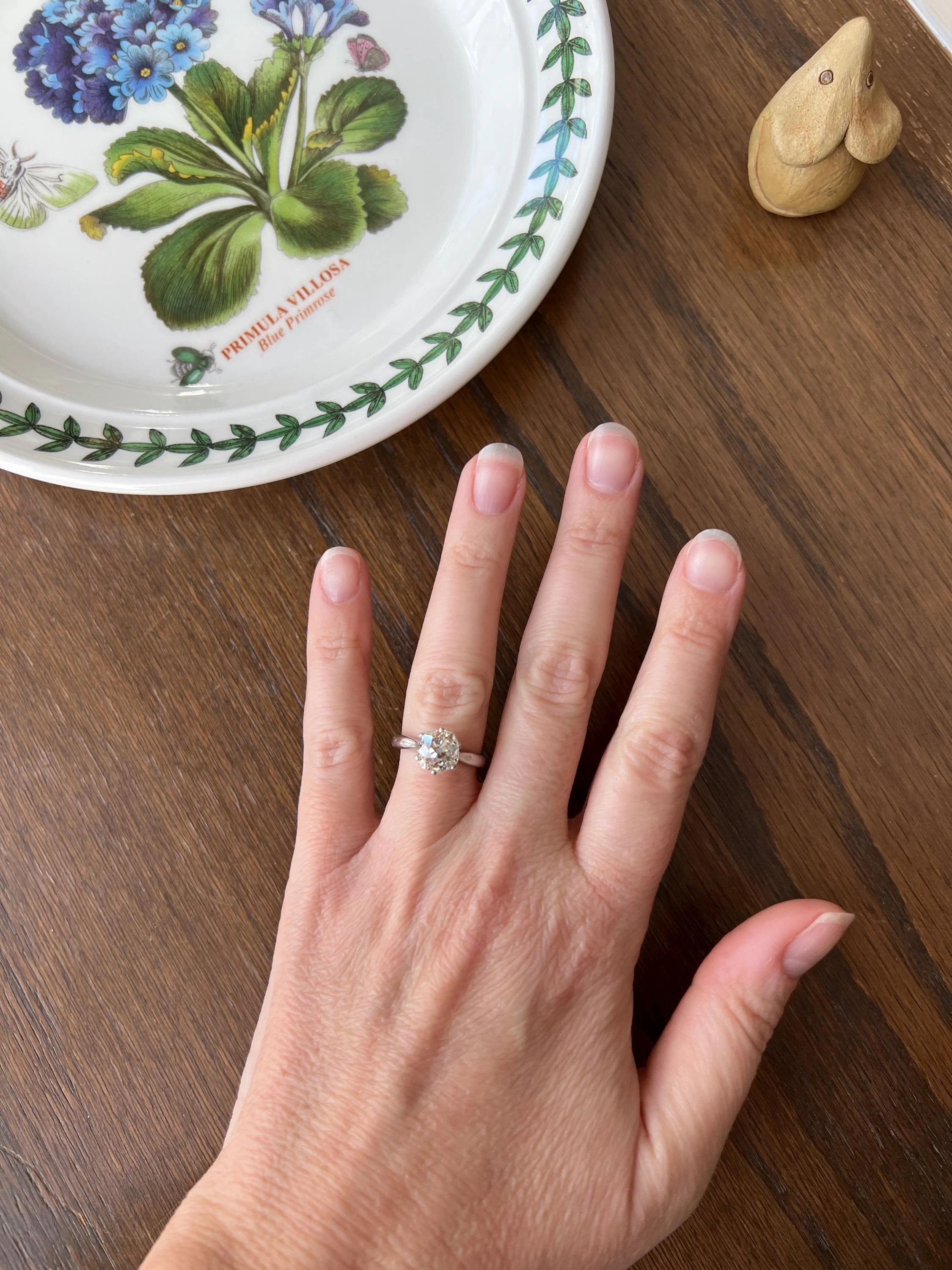 Exceptional Antique 2.3 CARAT X Chunky Old Mine Cut DIAMOND Eye Clean Solitaire Engagement Ring w/ Cert PLATINUM French Tall Stacker OmC - Image 7